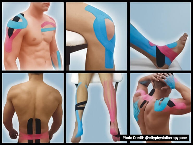 Kinesiology Tape For Motorcycle Rider Muscle Pain