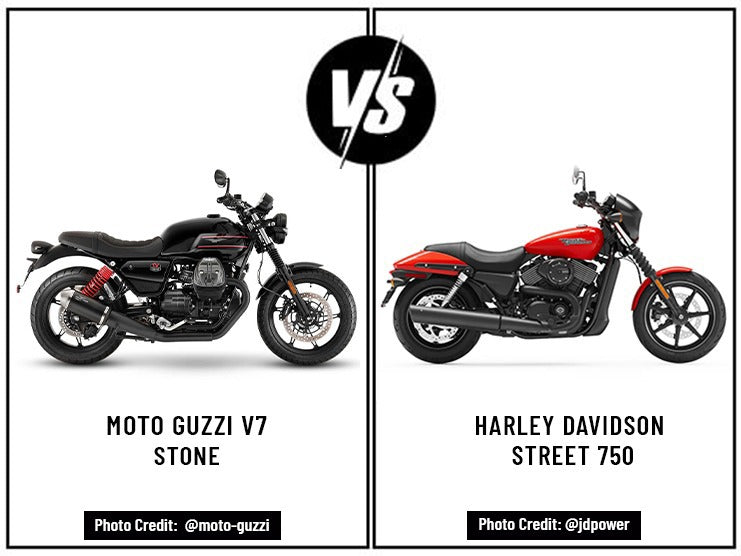 Moto Guzzi V7 Stone vs Harley Davidson Street 750