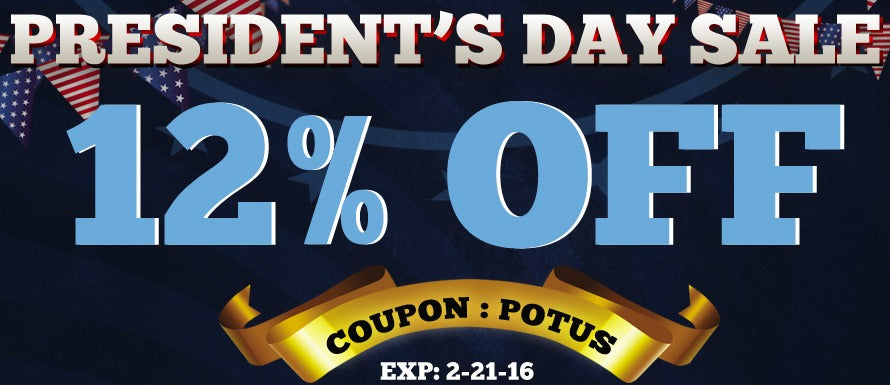 President's Day Sale - 12% Off