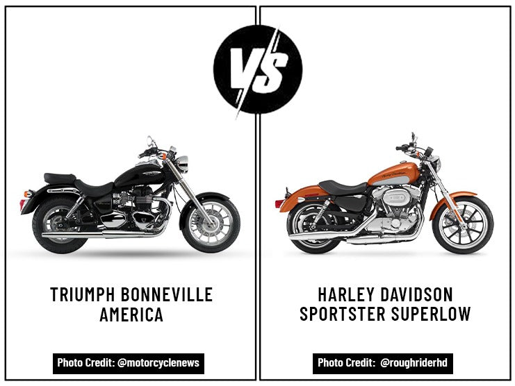 Triumph Bonneville America vs. Harley Davidson Sportster SuperLow