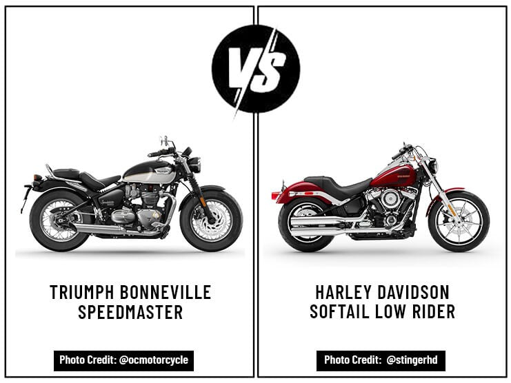Triumph Bonneville Speedmaster Vs. Harley Davidson Softail Low Rider