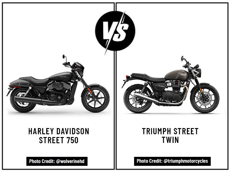 Triumph Street Twin vs Harley Davidson Street 750