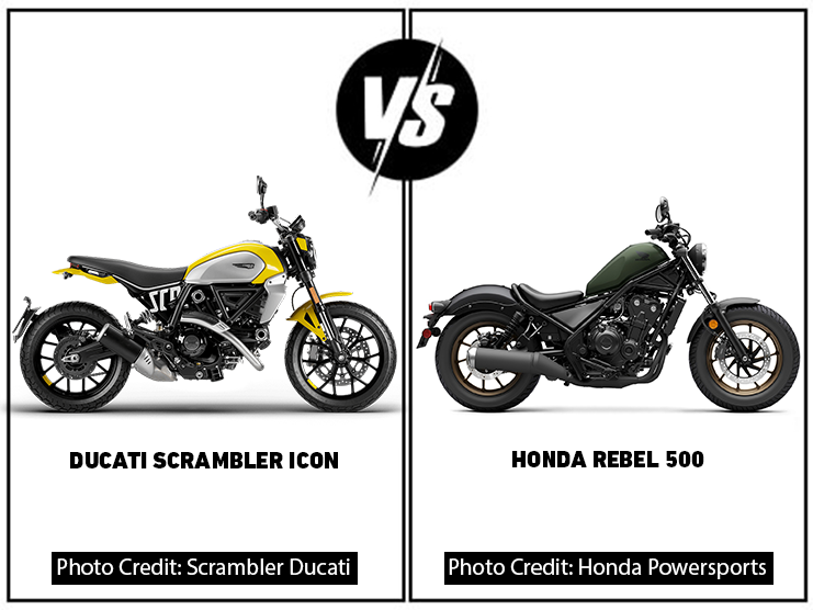 Ducati Scrambler Icon Vs Honda Rebel 500 Comparison
