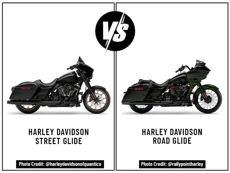 Harley-Davidson Road Glide vs Street Glide Harley-Davidson Road Glide vs Street Glide