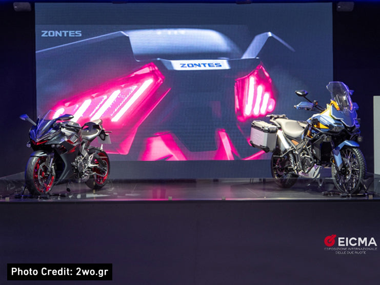 The Chinese Brand, Zontes, Unveils Three-Cylinder ZT 703 F and ZT 703 RR at EICMA 2023