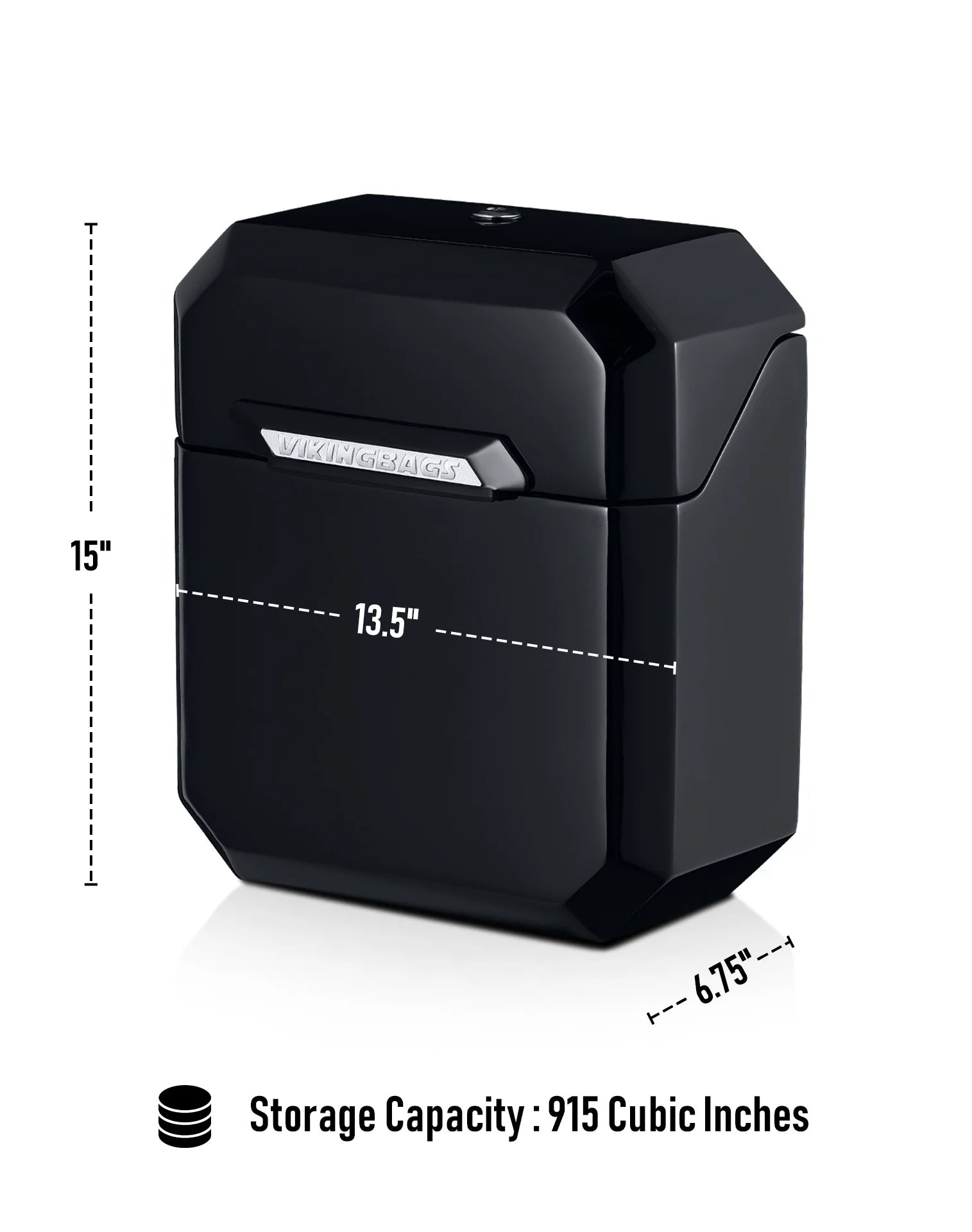 15L - Outlaw Quick-Mount Medium Triumph Scrambler 400 X Painted Hard Solo Saddlebag (Left Only) Storage Capacity