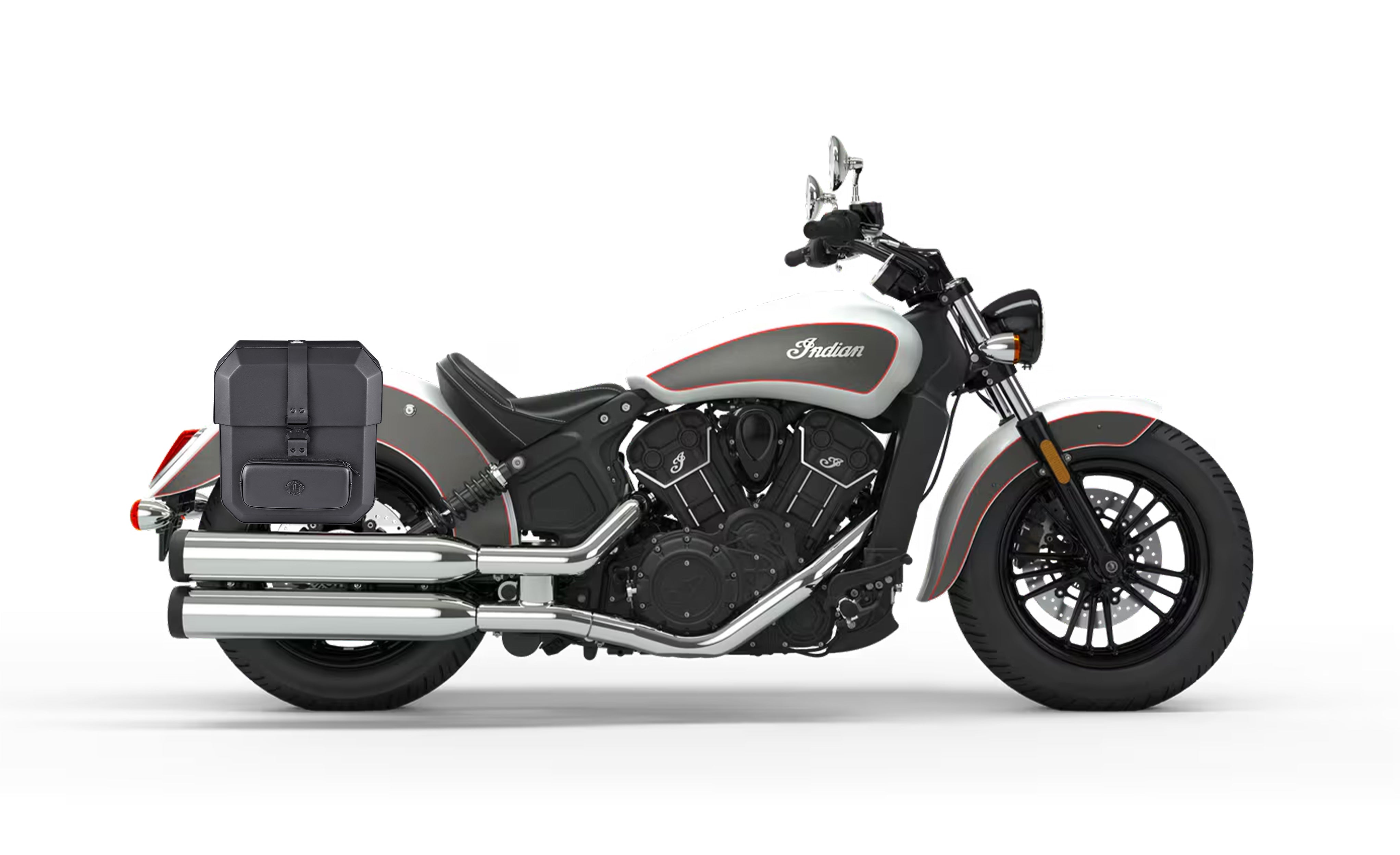 15L - Outlaw Quick Mount Medium Indian Scout Sixty Hard Solo Saddlebag (Right Only) Bag on Bike @expand