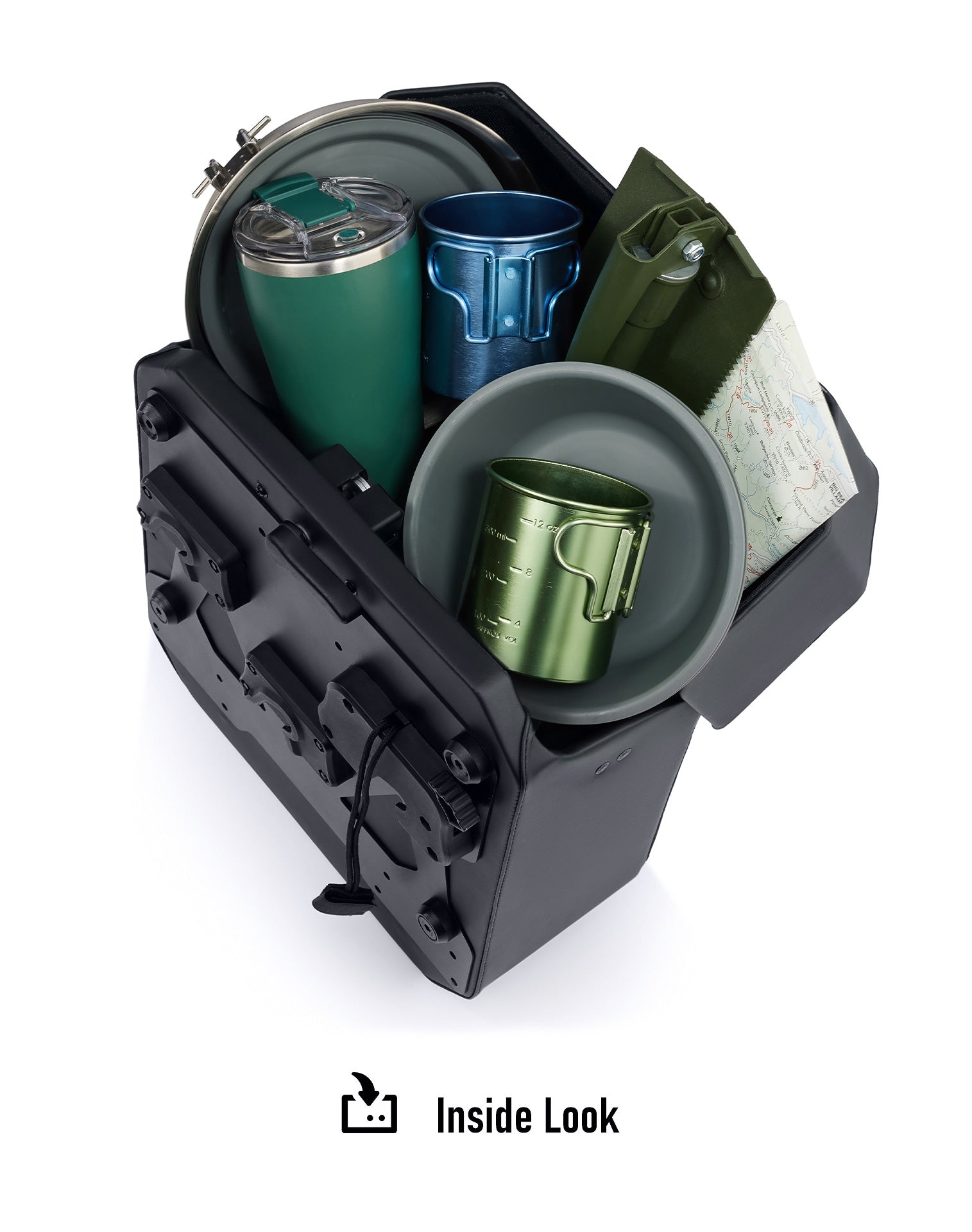 15L - Outlaw Quick-Mount Medium Indian Sport Scout Sixty Leather Wrap Hard Saddlebag (Right Only) Inside Look