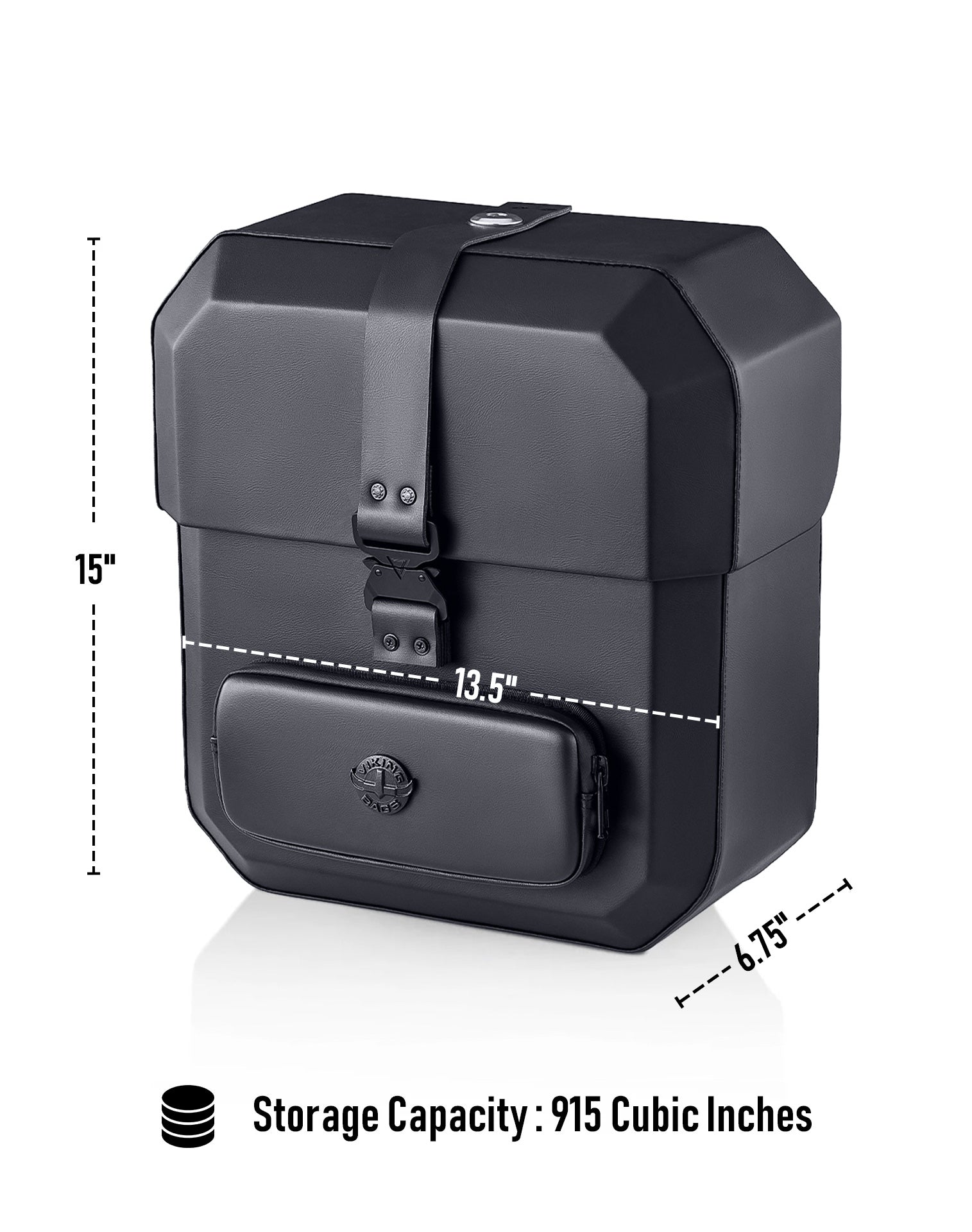 15L - Outlaw Quick Mount Medium Royal Enfield Himalayan Scram 411 Hard Solo Saddlebag (Right Only) Storage Capacity