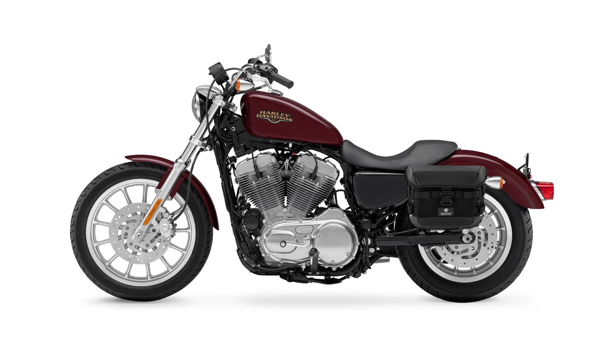 Viking Incognito Detachable Xs Solo Motorcycle Saddlebag For Harley Sportster 1200 Custom Xl1200C Xlh1200C Xl50 on Bike Photo @expand