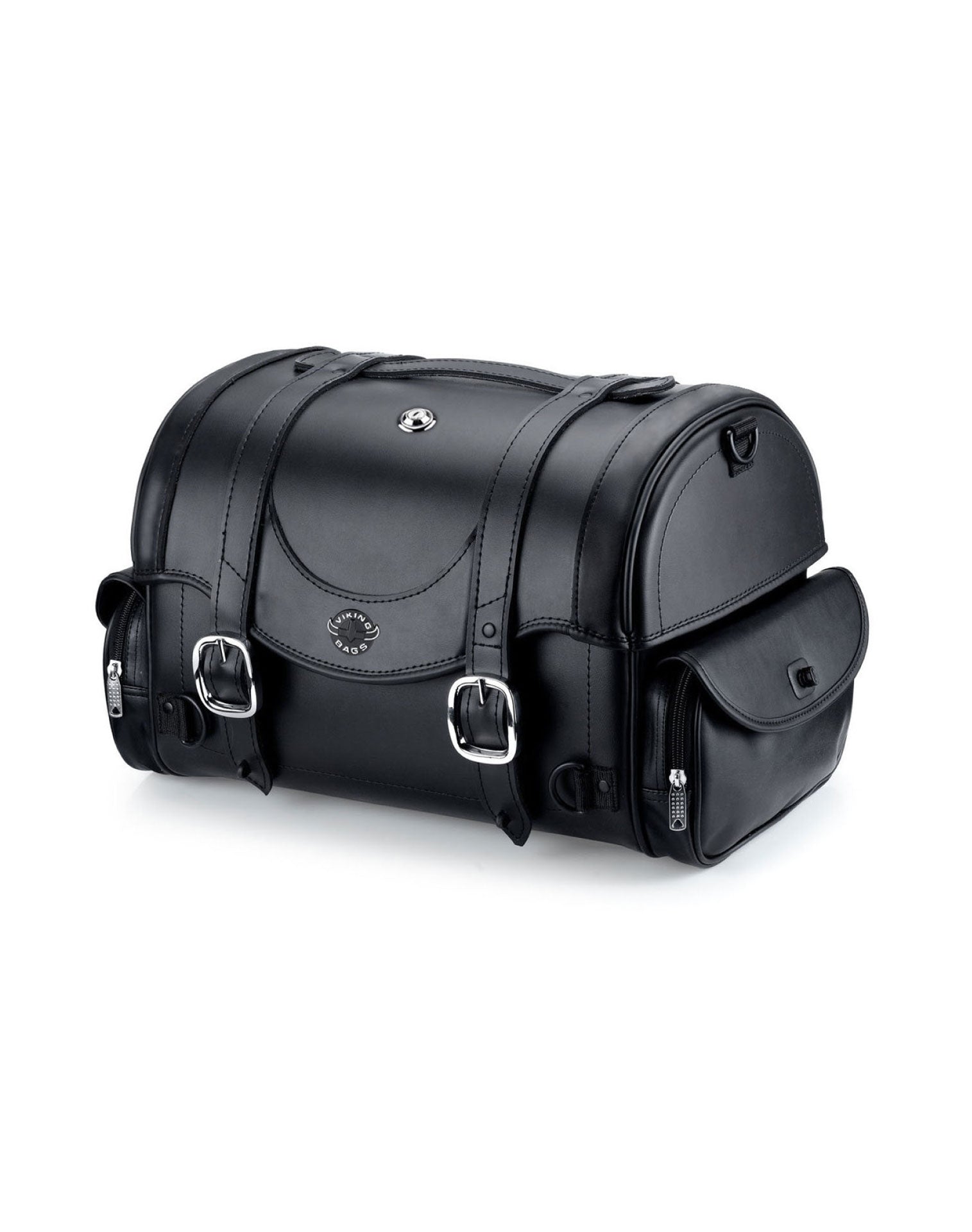 18L - Century Medium Victory Leather Motorcycle Roll Bag