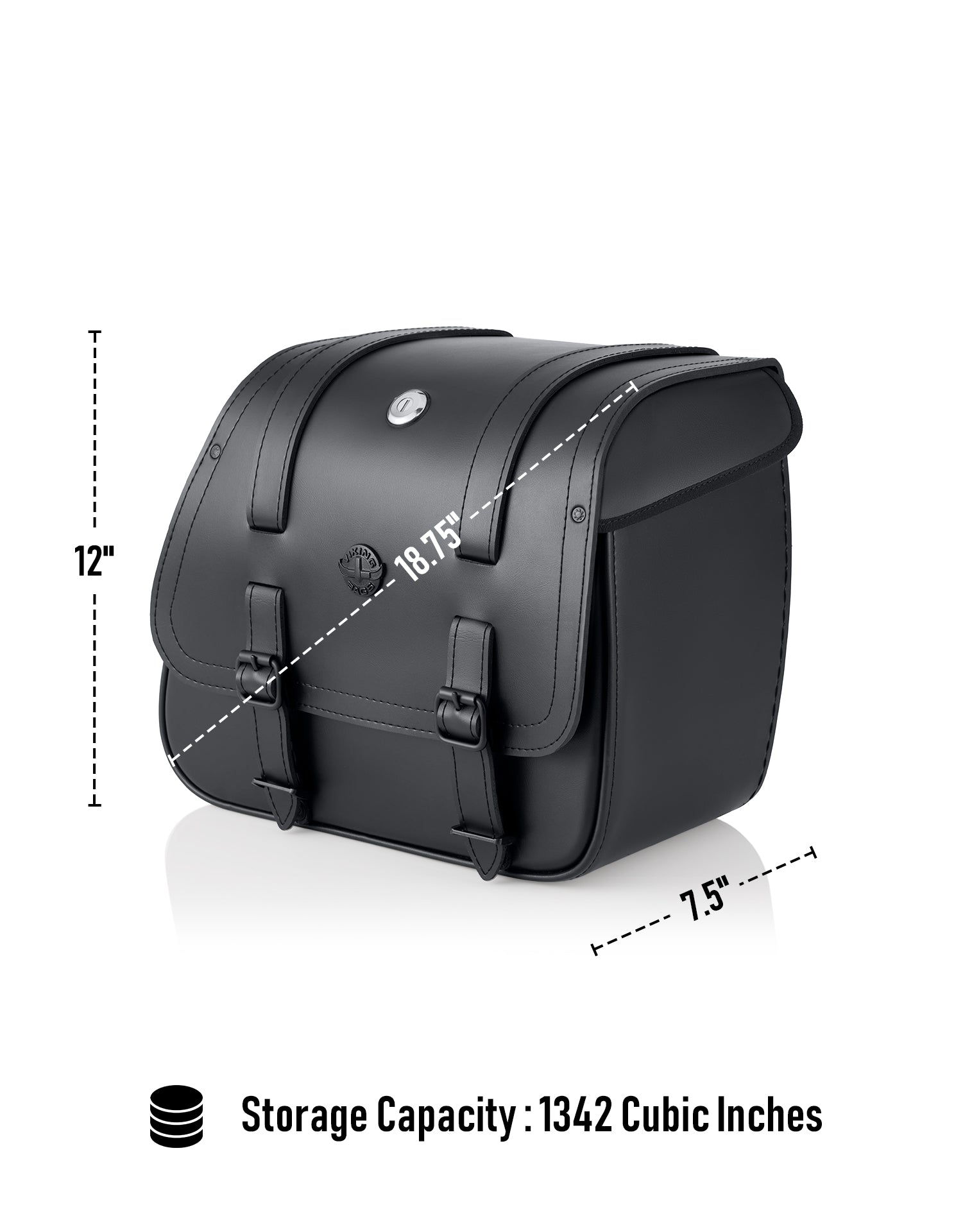 22L - Vant Medium Quick-Mount Shock Cut Motorcycle Saddlebags For Harley Sportster 883 Custom XL883C Storage Capacity