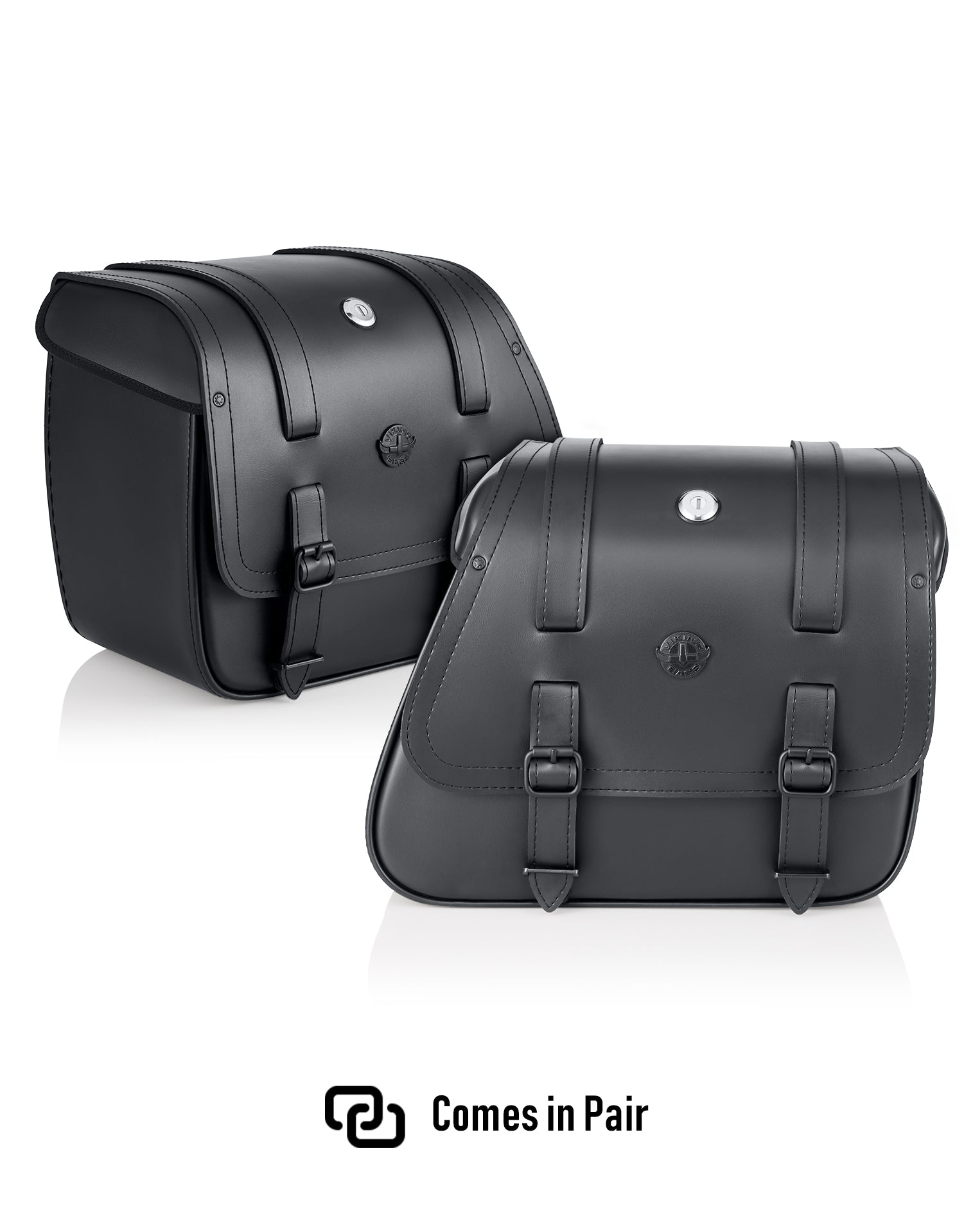 22L - Vant Medium Quick-Mount Shock Cut Motorcycle Saddlebags For Harley Sportster 883 Custom XL883C Comes in Pair