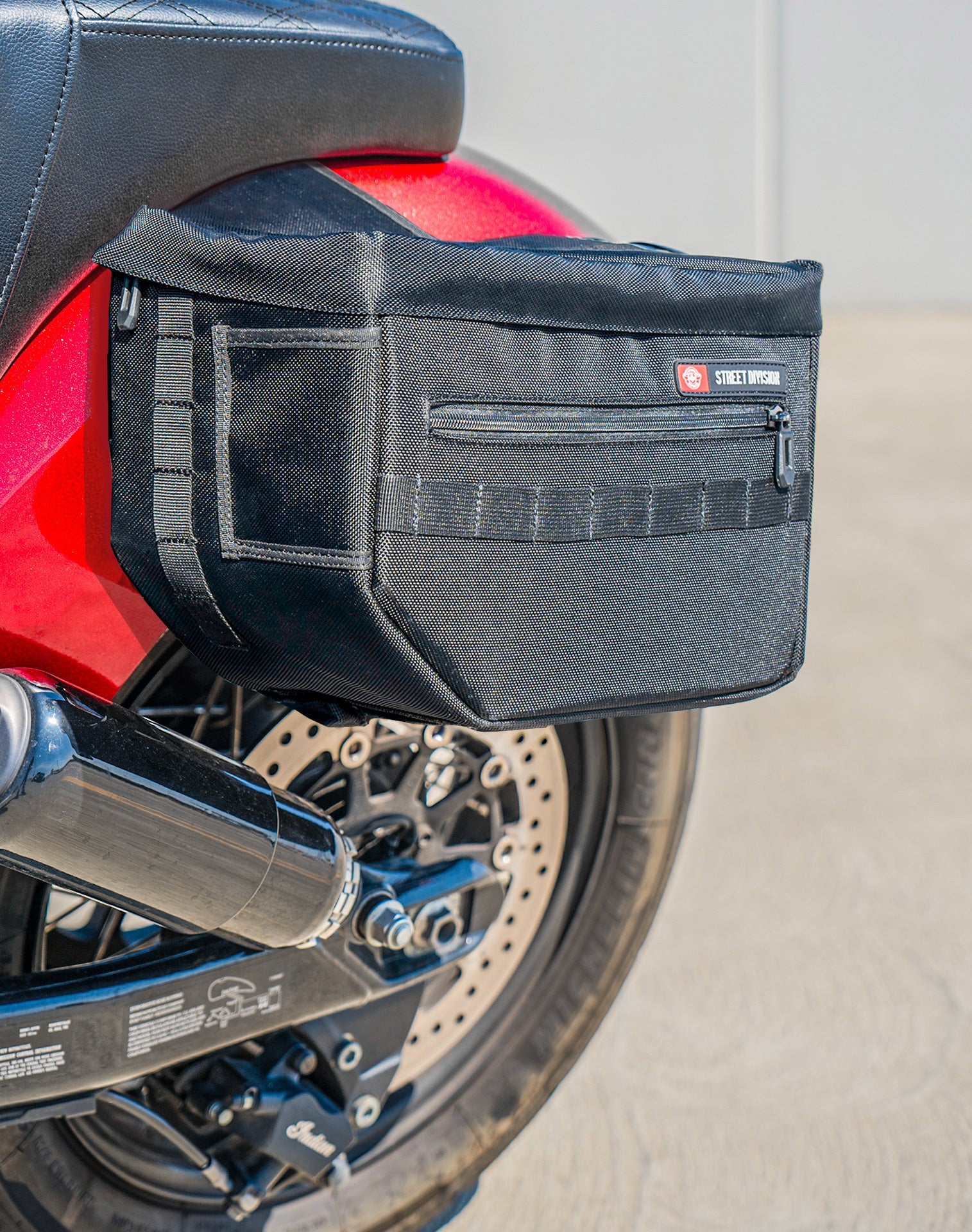 18L - Patriot Large Indian Chief Throw Over Saddlebags Lifestyle