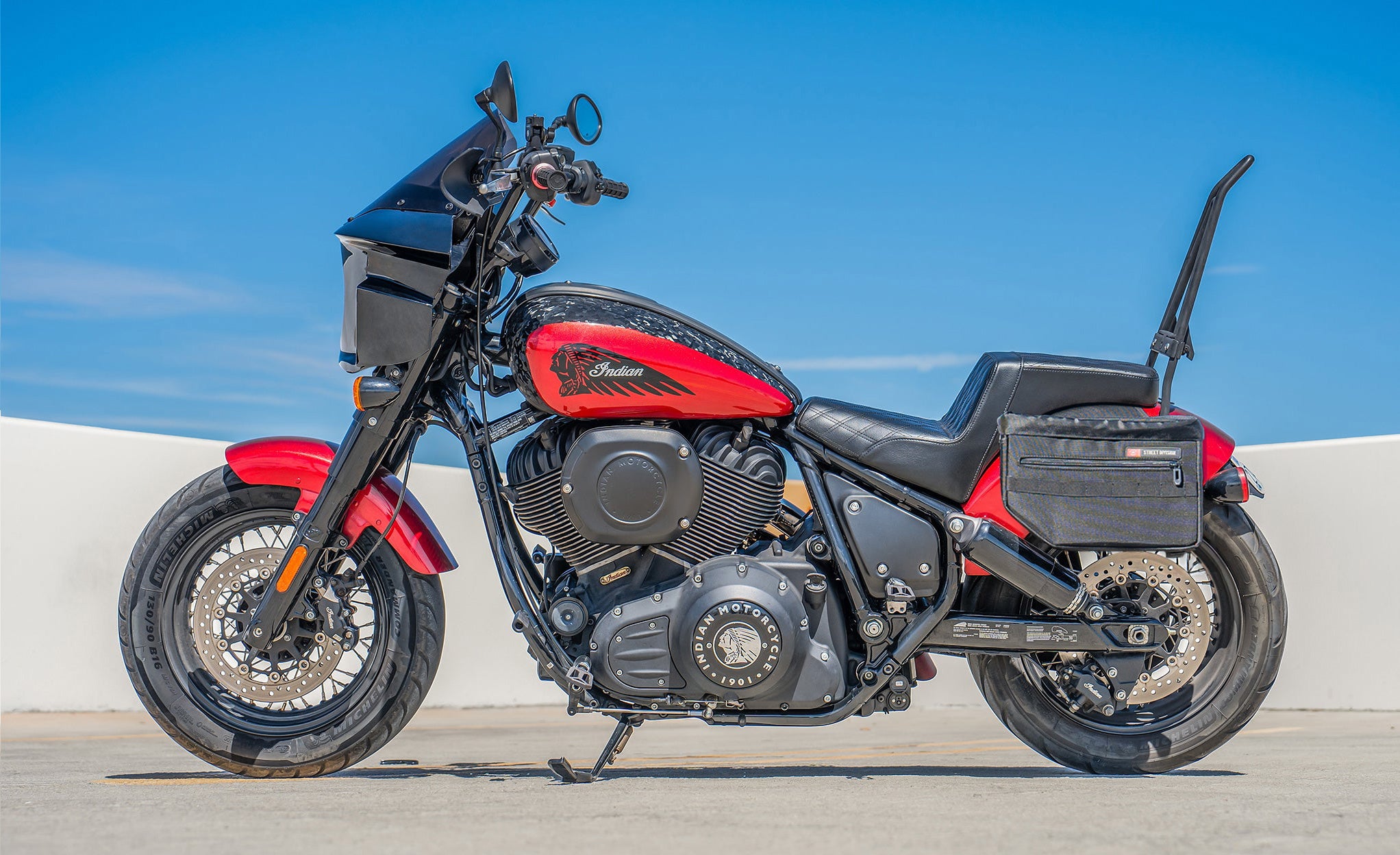 a.sk ★AMERI★MEDI INDIAN 2WAY Viking 18L Patriot Medium Indian Sport Chief Throw Over Saddlebags