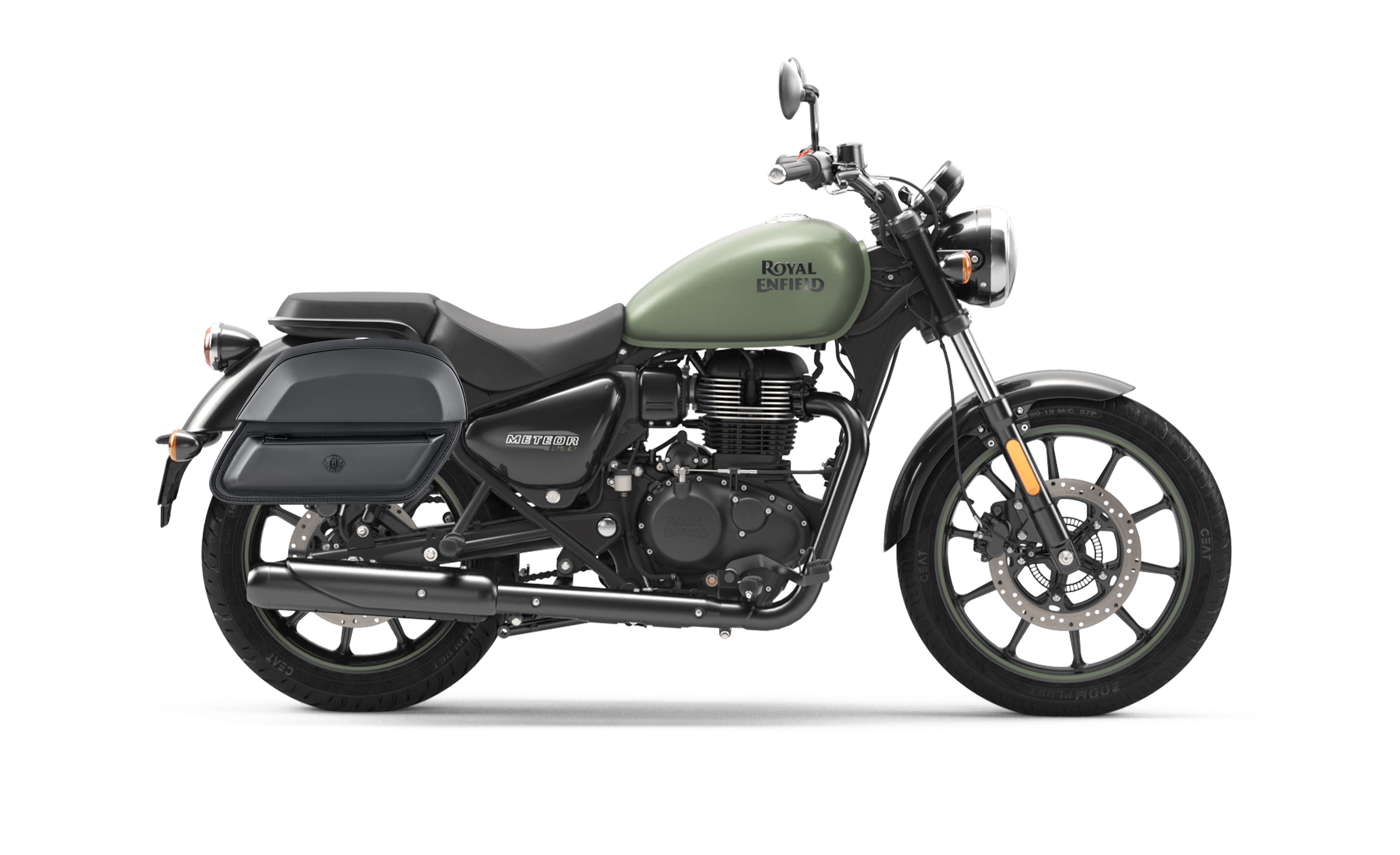 28L - Pantheon Quick-Mount Medium Royal Enfield Meteor 350 Motorcycle Saddlebags Bag on Bike @expand