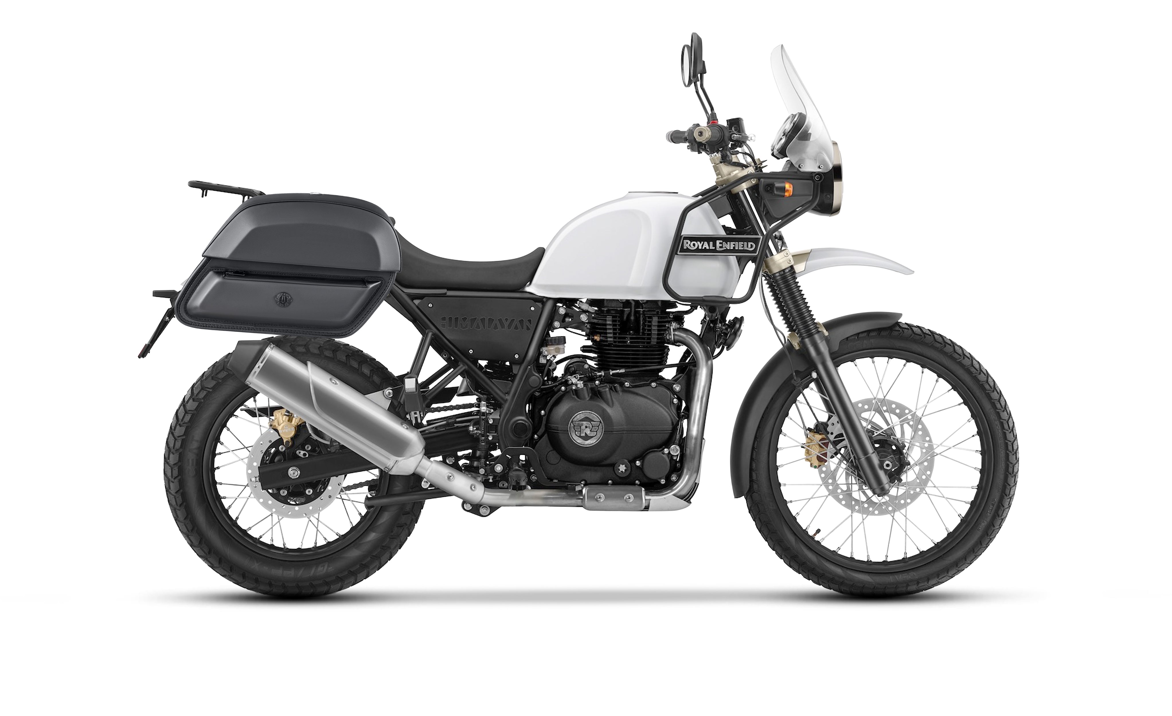 28L - Pantheon Medium Quick Mount Royal Enfield Himalayan 410 Motorcycle Saddlebags Bag on Bike @expand