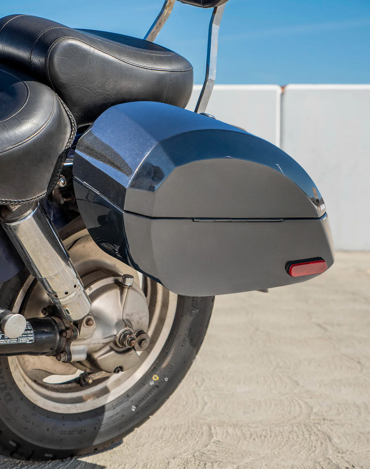 28L - Phantom Large Honda Shadow 1100 Sabre Painted Hard Saddlebags Lifestyle