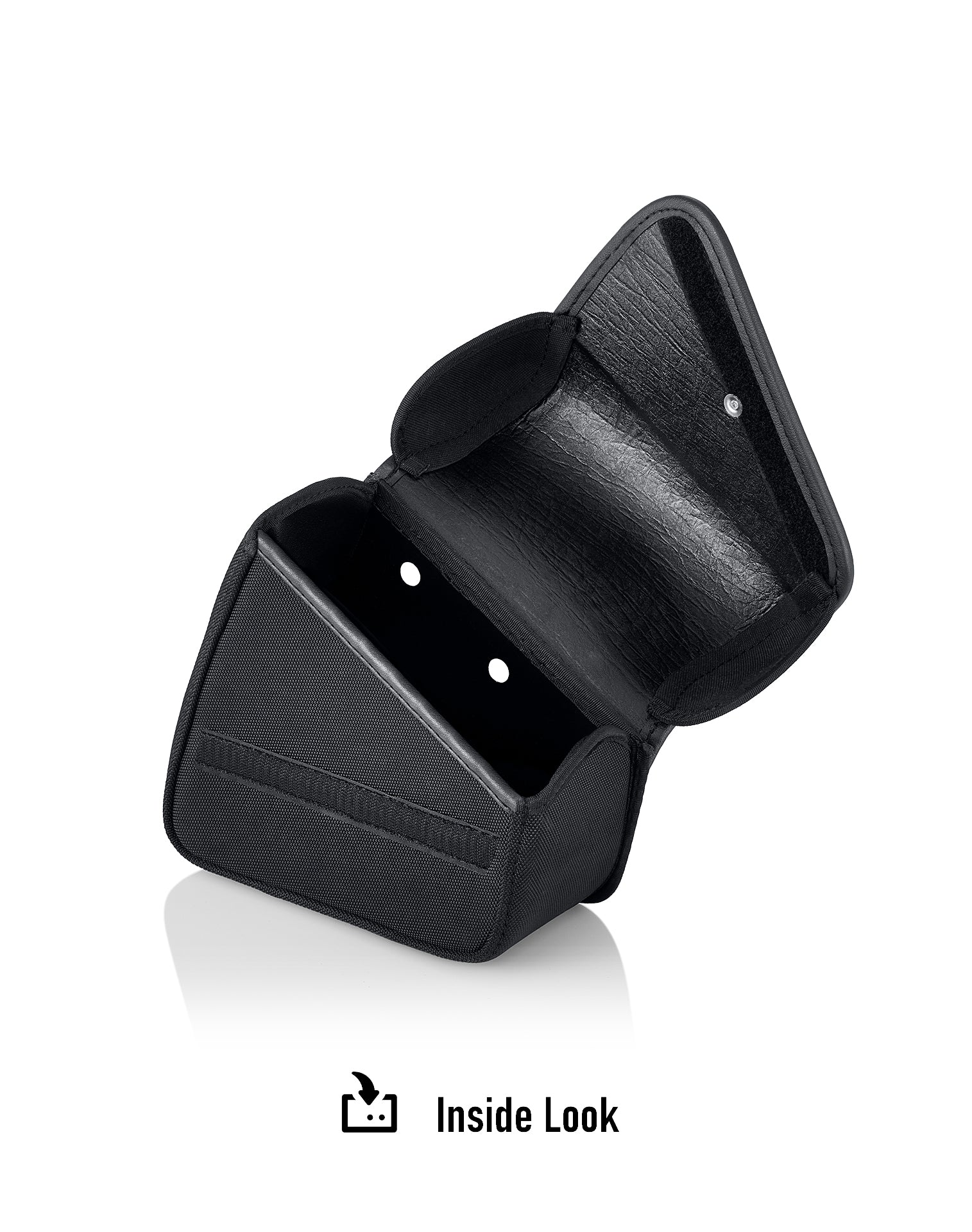 2L - Waylon Triumph Bonneville Speedmaster Leather Motorcycle Swingarm Bag (Left Side Only) Inside Look