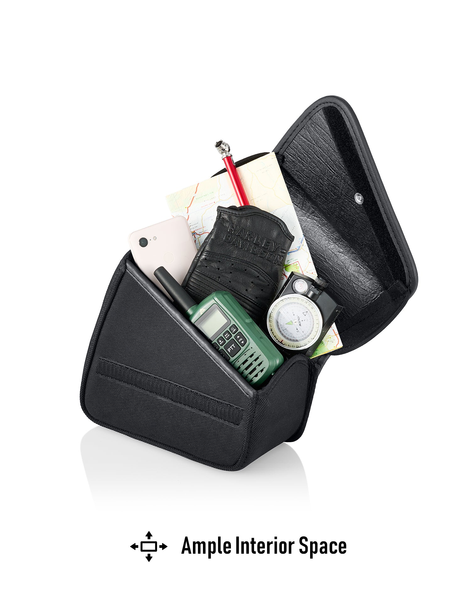 2L - Waylon Triumph Bonneville Speedmaster Leather Motorcycle Swingarm Bag (Left Side Only) Ample Interior Space