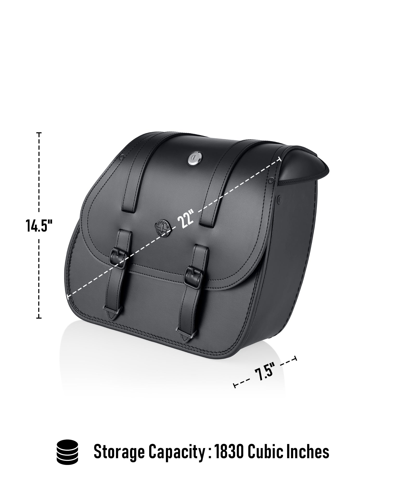 30L - Ghost Large Shock Cutout Motorcycle Saddlebags For Harley Sportster Super Low XL1200T Storage Capacity