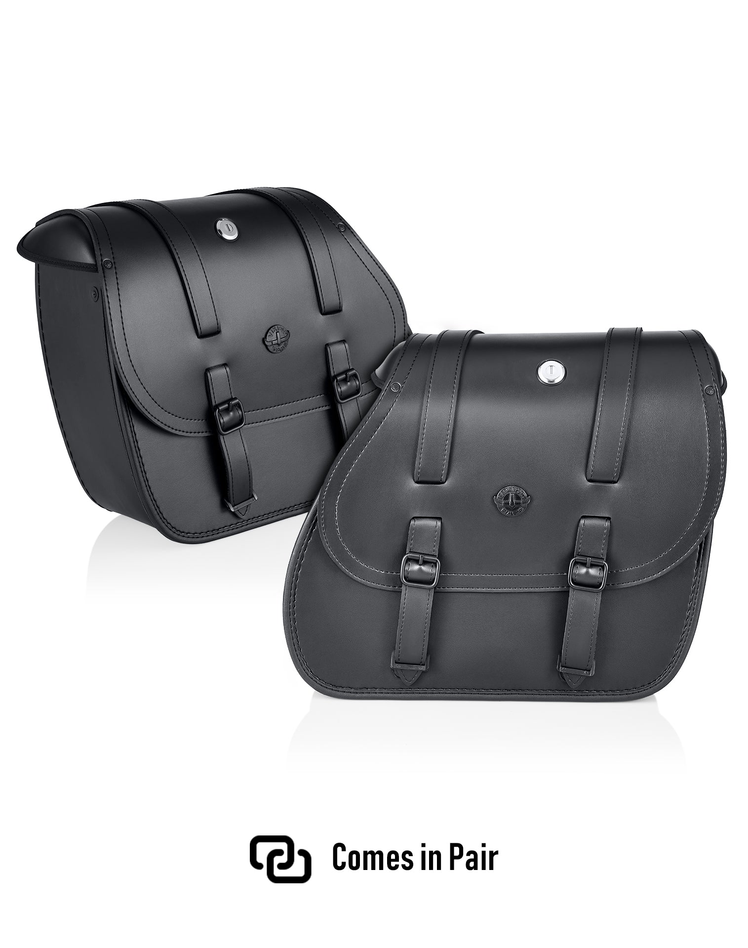 30L - Ghost Large Shock Cutout Motorcycle Saddlebags For Harley Sportster Superlow XL883L Comes in Pair
