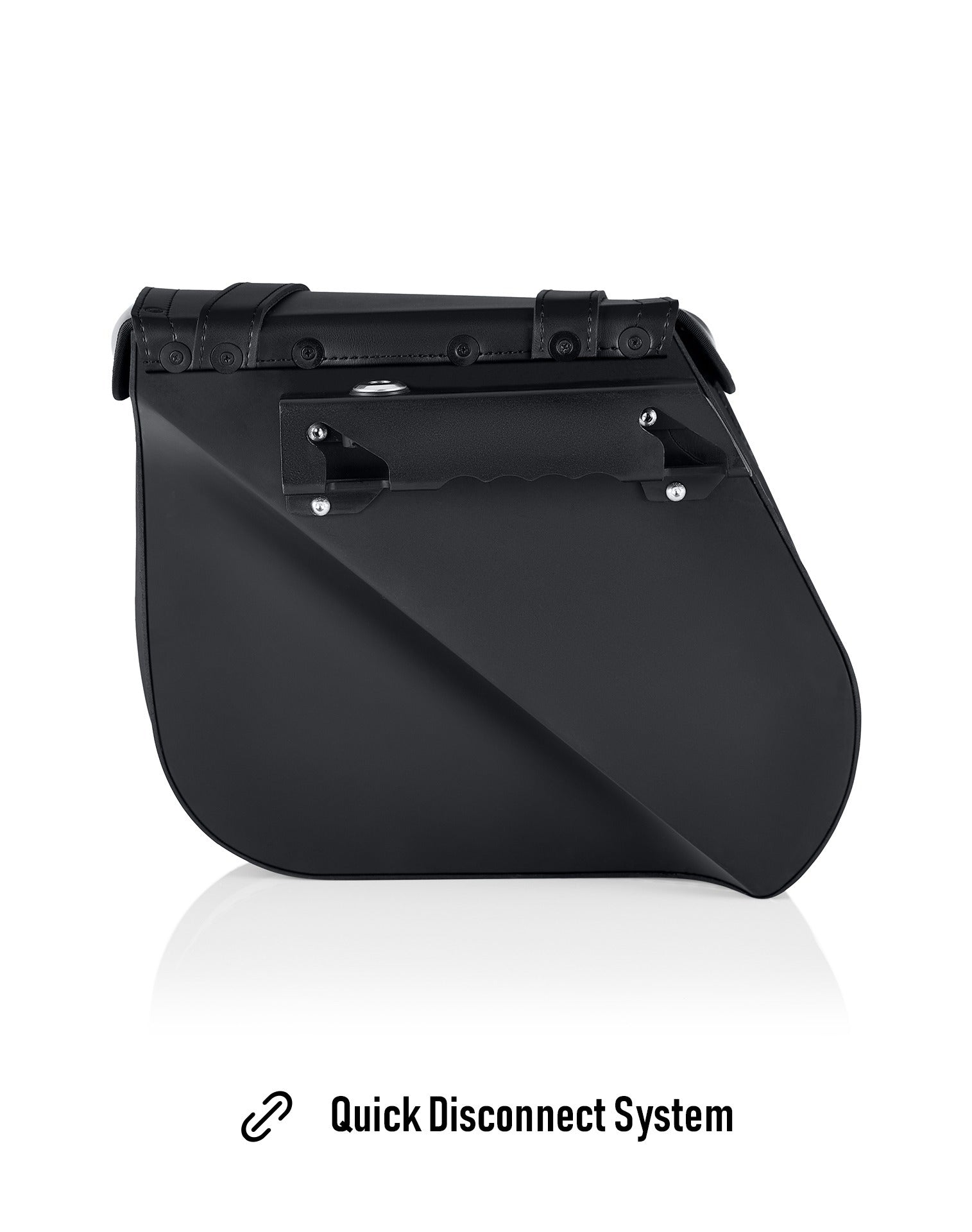 30L - Wraith Large Quick-Mount Shock Cutout Leather Saddlebags For Harley Dyna Super Glide FXD/I Quick Disconnect System