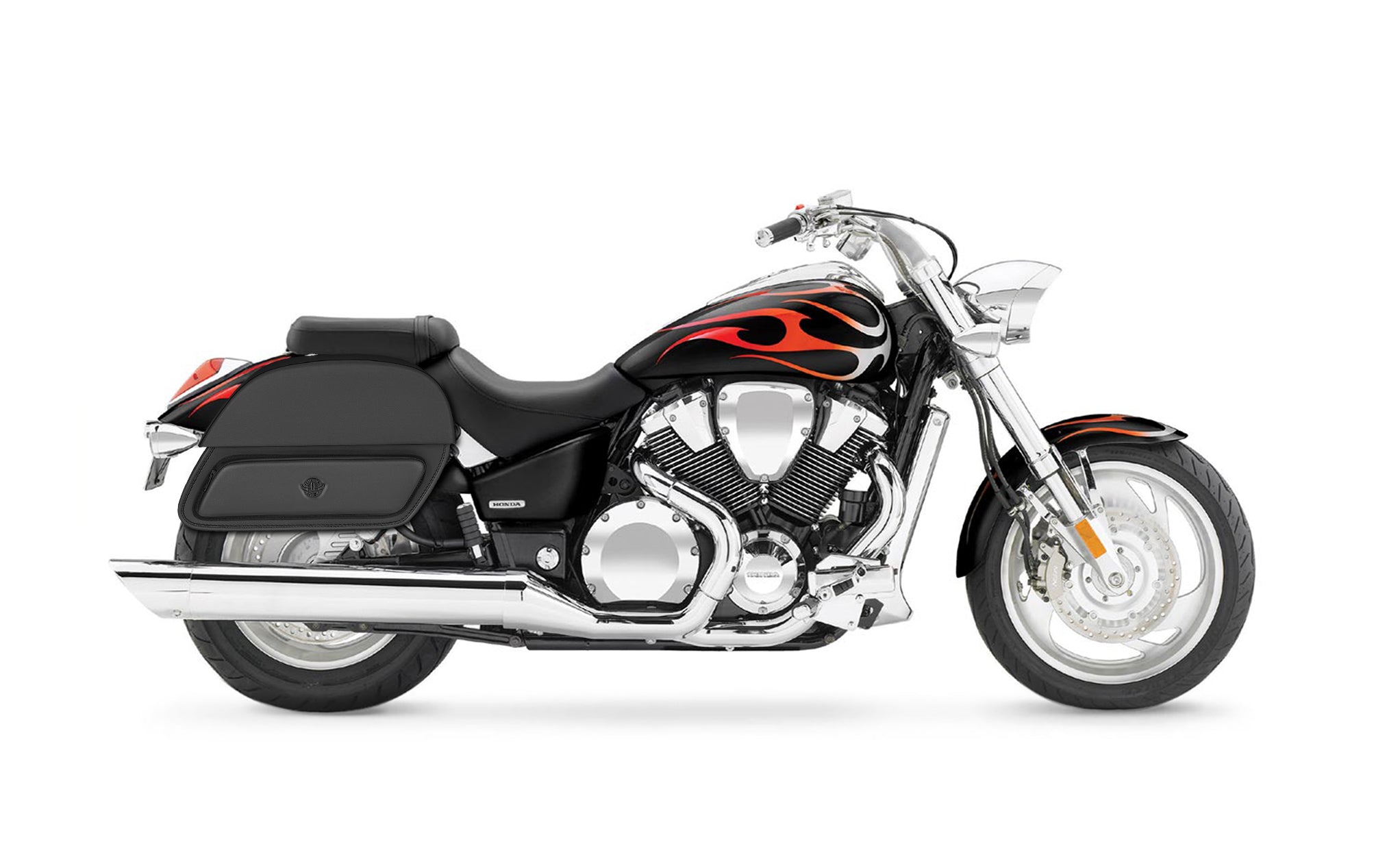 33L - Pantheon Large Honda VTX 1800 C Motorcycle Saddlebags @expand