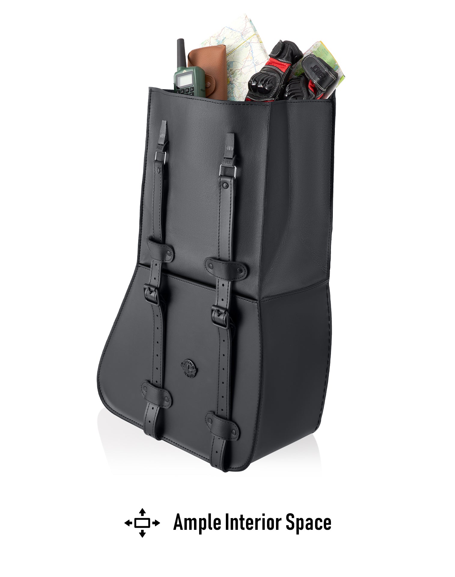 35L - Void Large Roll-Top Shock-Cut Saddlebags For Harley Sportster Super Low XL1200T Ample Interior Space
