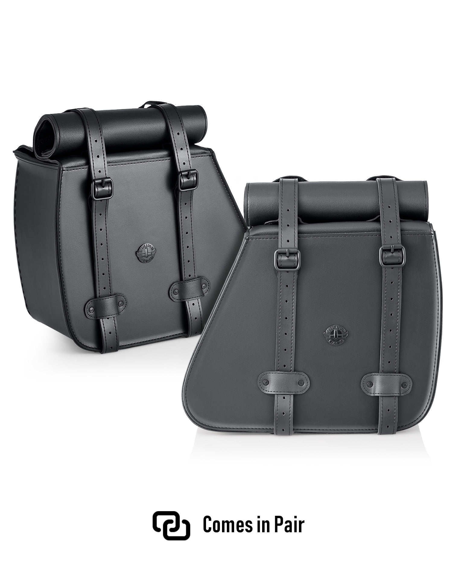 35L - Void Large Roll-Top Shock-Cut Saddlebags For Harley Sportster Super Low XL1200T Low Roll Top