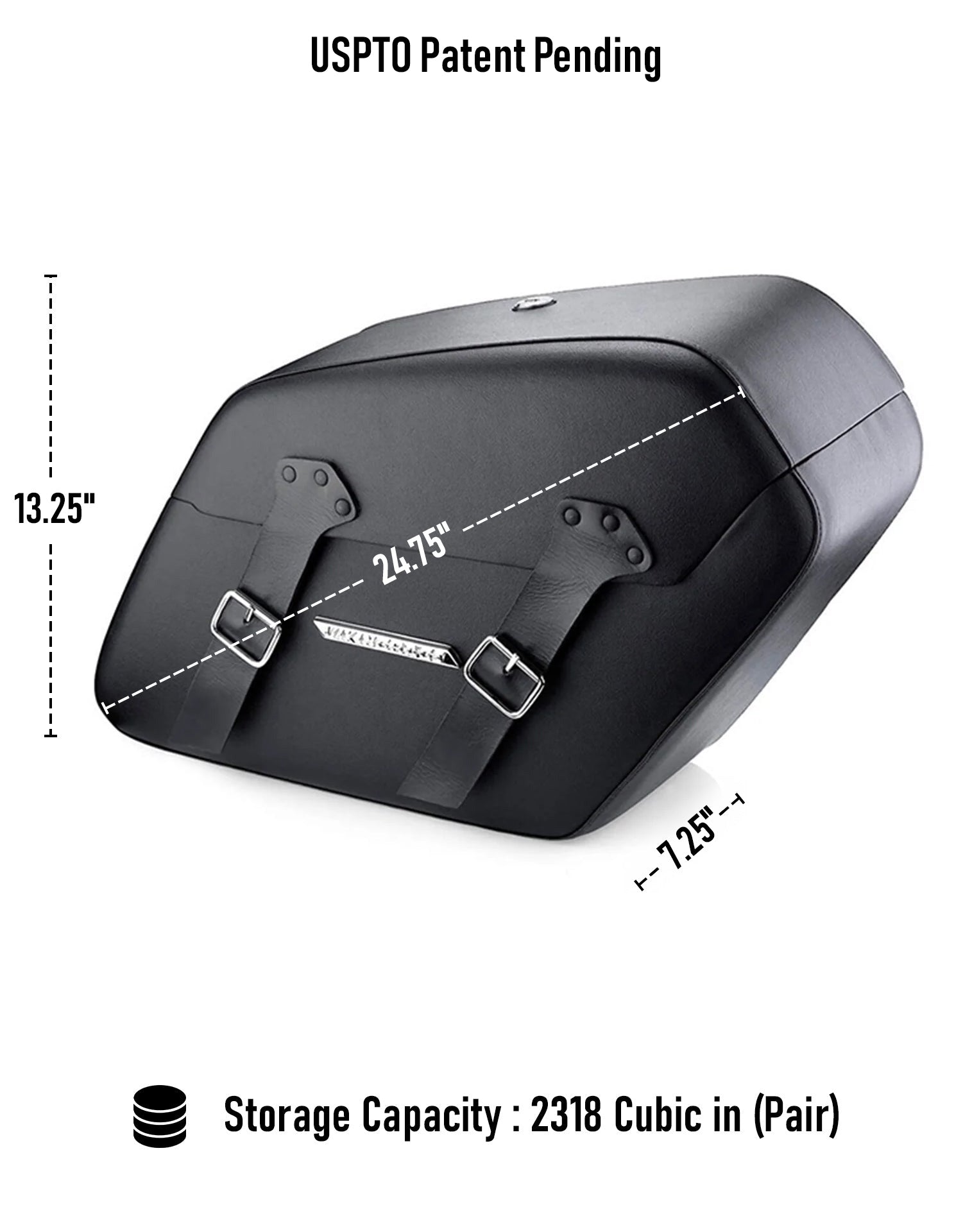 38L - Baldur XL Shock Cutout Harley Sportster 1200 Low XL1200L Leather Wrapped Hard Saddlebags Storage Capacity