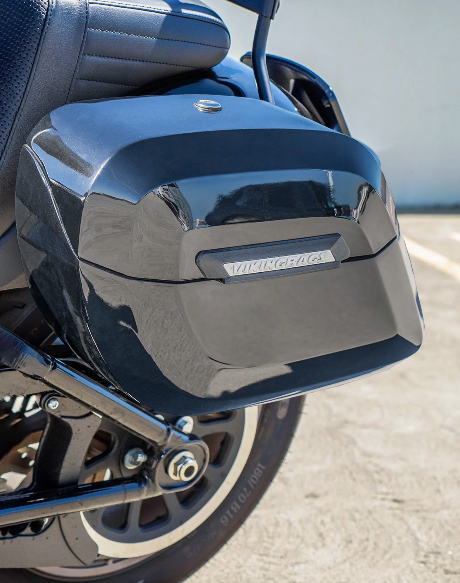 40L - Lamellar Raven XL Painted Hard Saddlebags For 2025+ Harley Softail Low Rider S FXLRS Vertical Lifestyle 