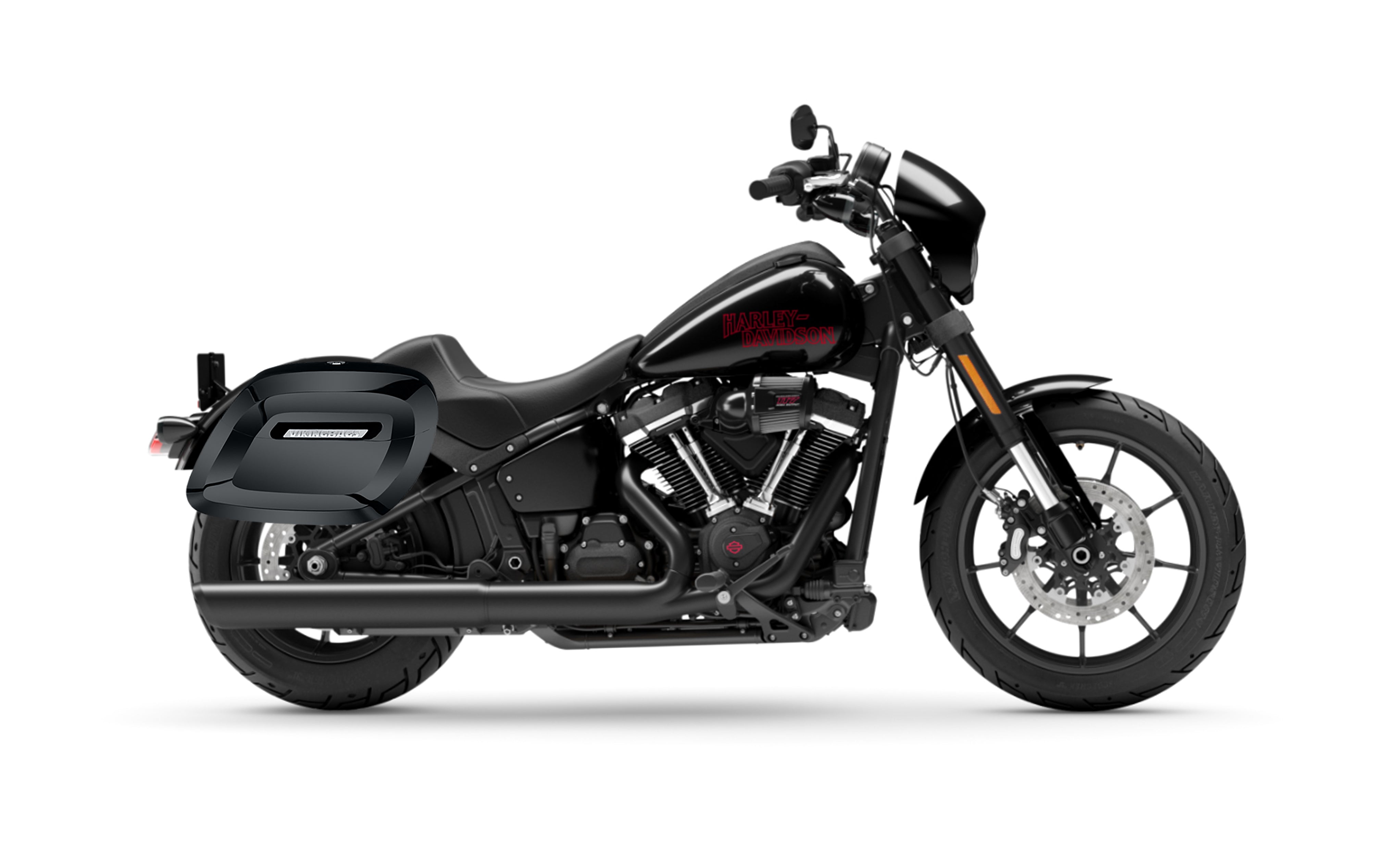 40L - Lamellar Raven XL Painted Hard Saddlebags For 2025+ Harley Softail Low Rider S FXLRS Bag on Bike @expand