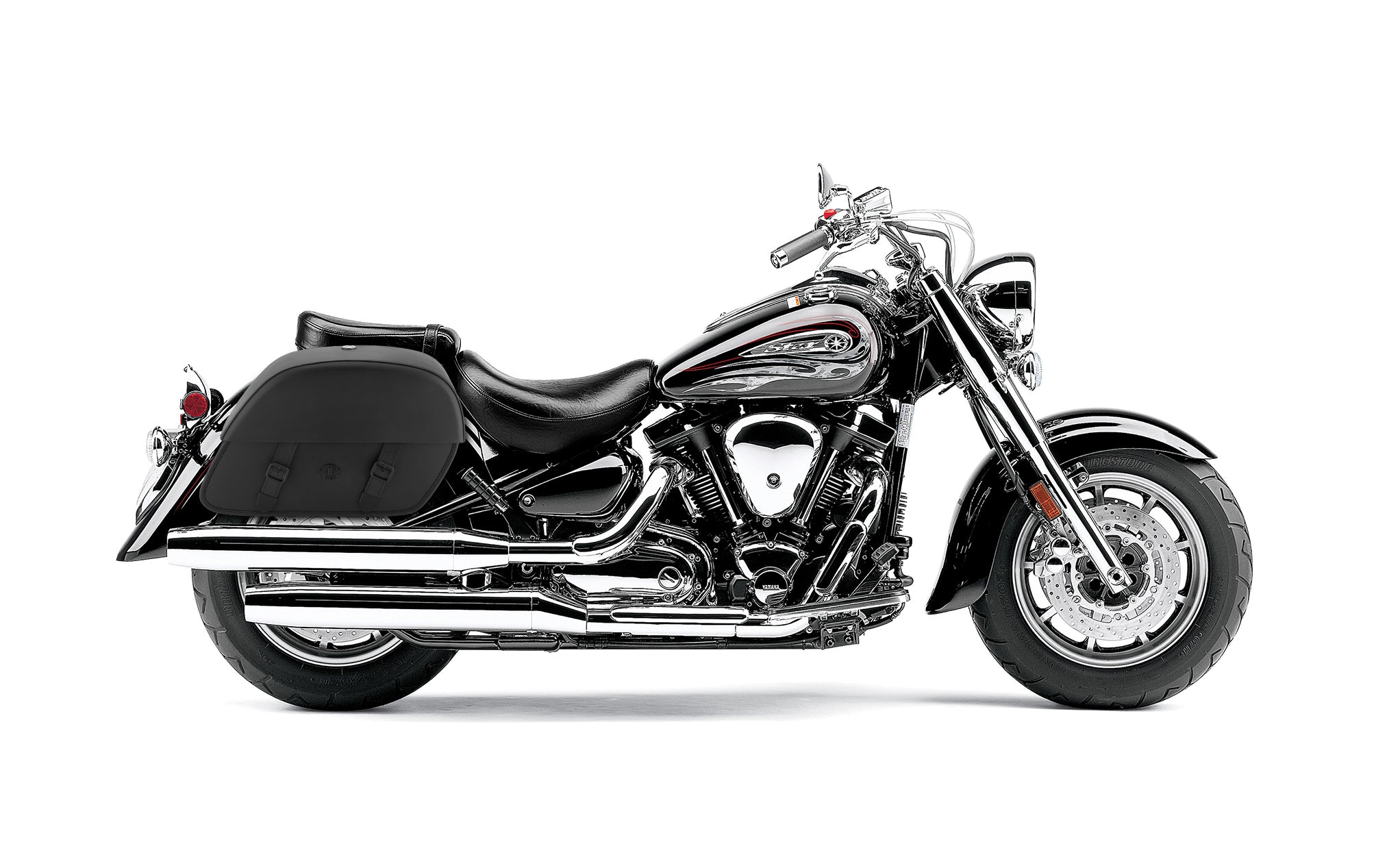 28L - Baelor Medium Yamaha Road Star S Midnight Motorcycle Saddlebags @expand