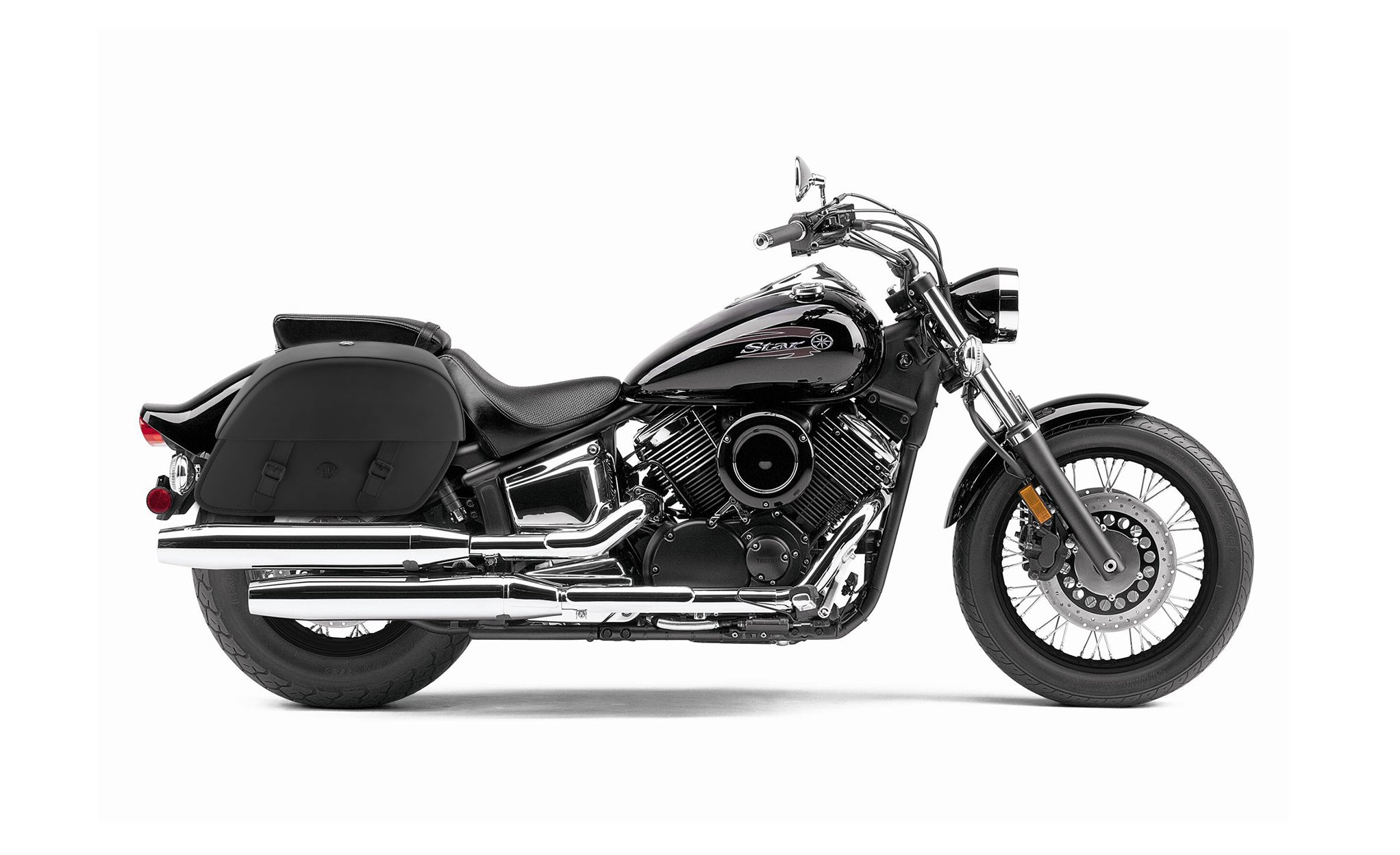 28L - Baelor Medium Yamaha V Star 1100 Custom XVS11T Motorcycle Saddlebags @expand