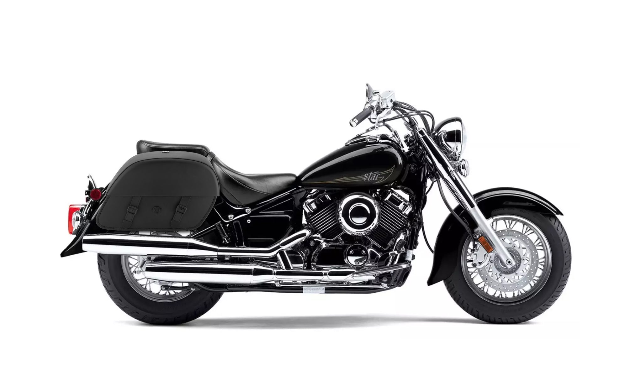 28L - Baelor Medium Yamaha V Star 650 Classic XVS65A Motorcycle Saddlebags @expand