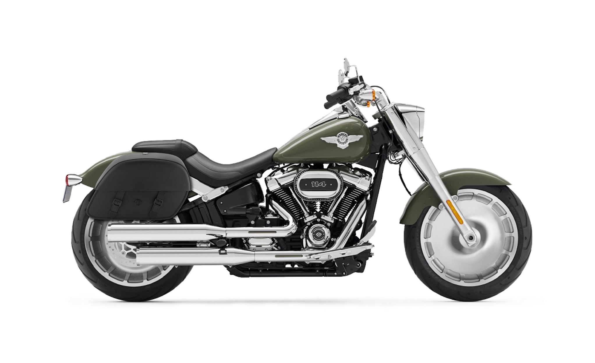 28L - Baelor Medium Motorcycle Saddlebags for Harley Softail Fatboy FLSTF/I @expand