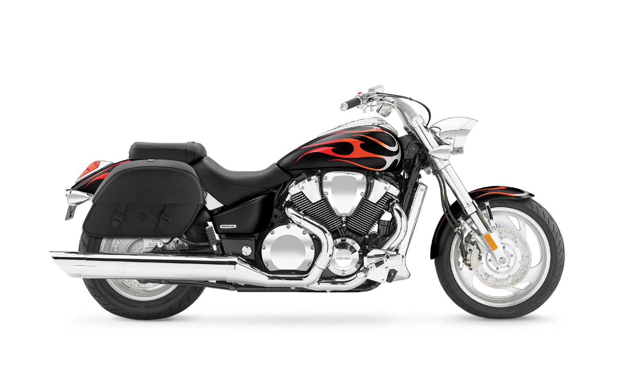 28L - Baelor Medium Honda VTX 1800 C Motorcycle Saddlebags @expand
