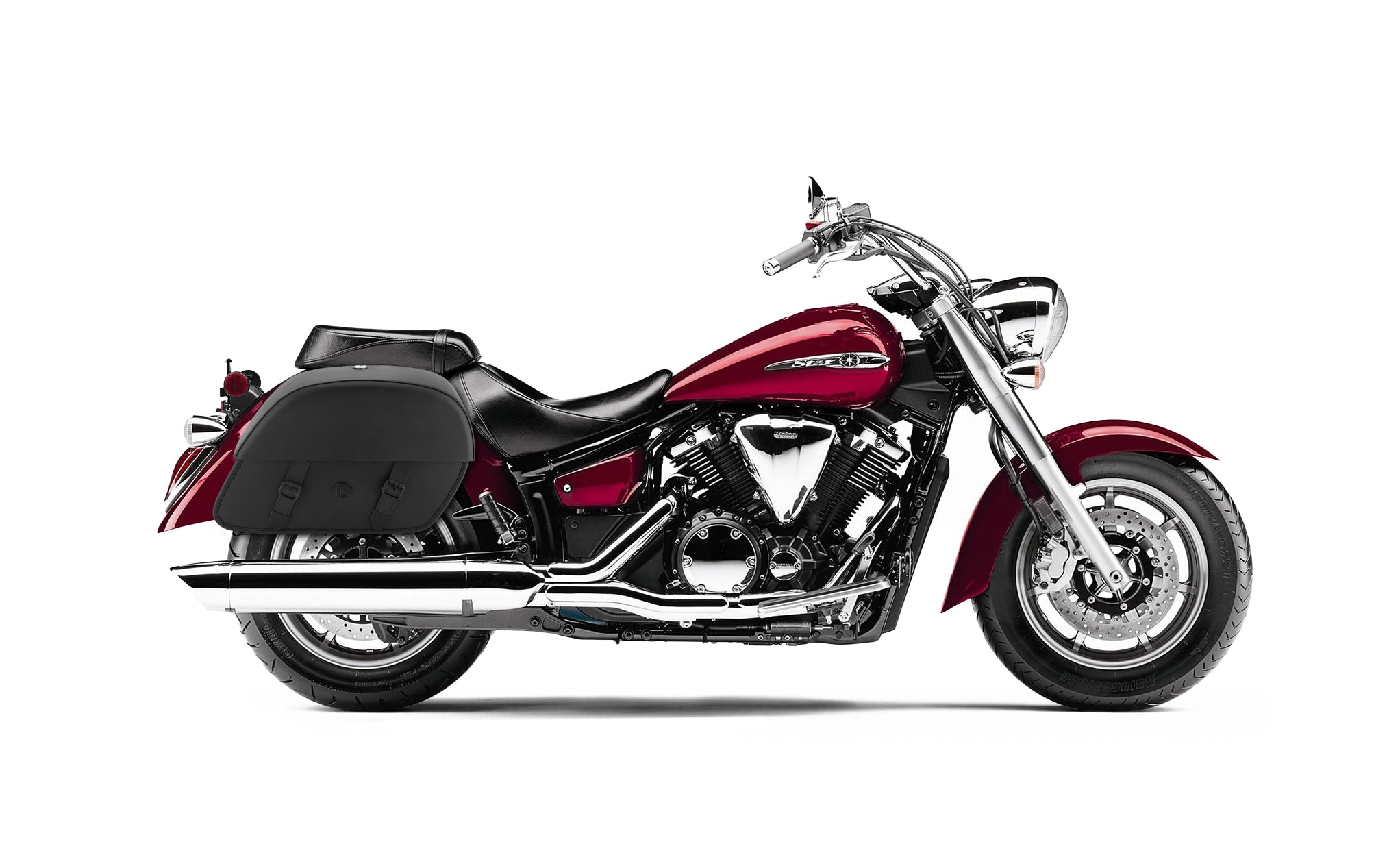 28L - Baelor Medium Yamaha V Star 1300 Classic XVS1300A Motorcycle Saddlebags @expand