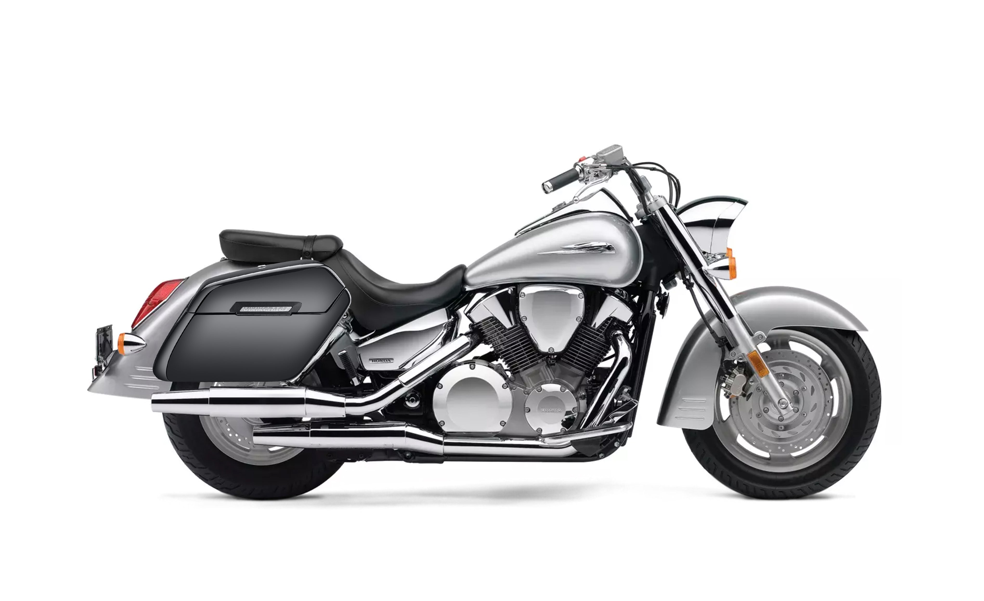 42L - Baldur XL Honda VTX 1300 S Sabre Painted Hard Saddlebags Bag on Bike @expand