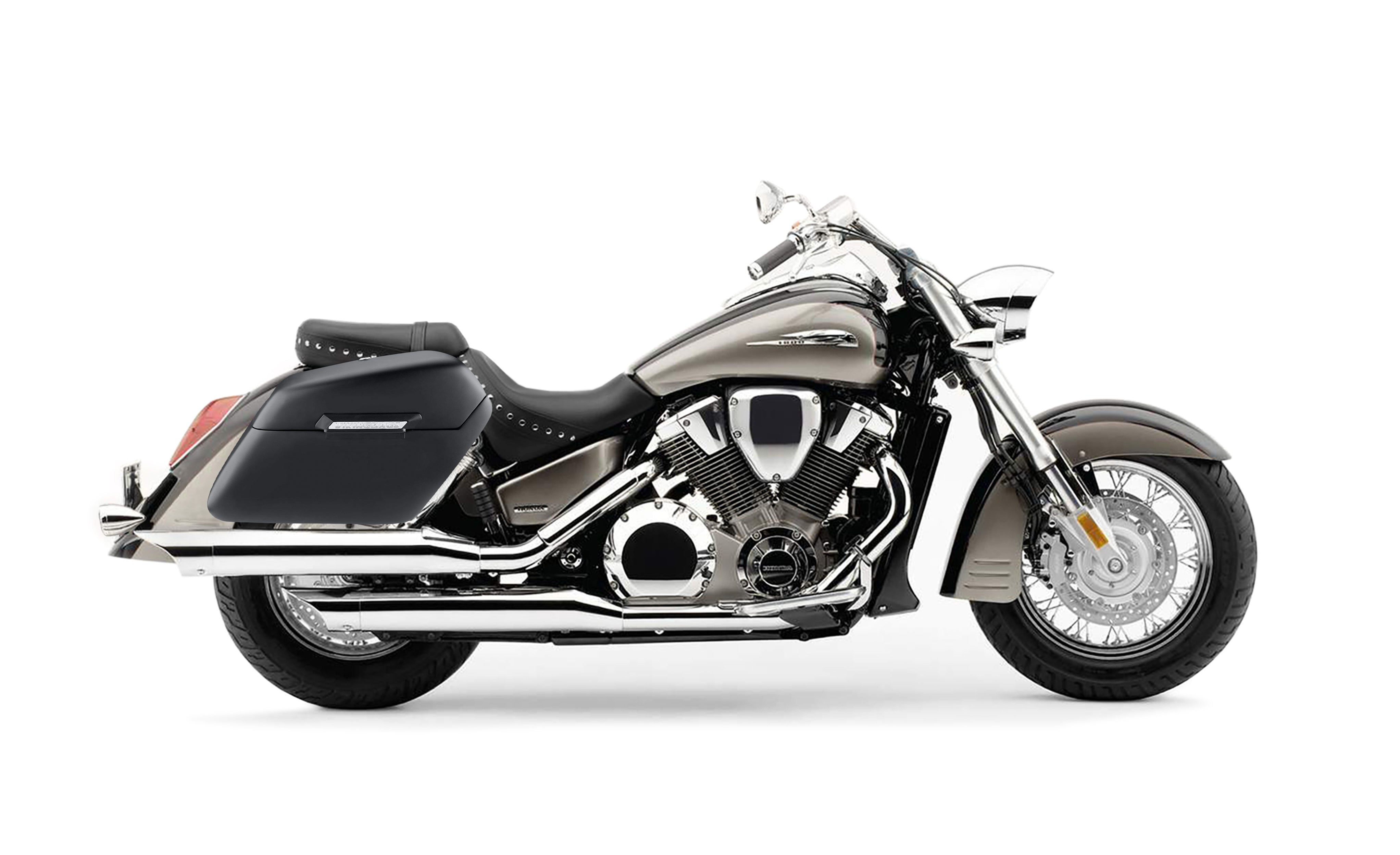42L - Baldur XL Honda VTX 1800 S Matte Hard Saddlebags Bag on Bike @expand