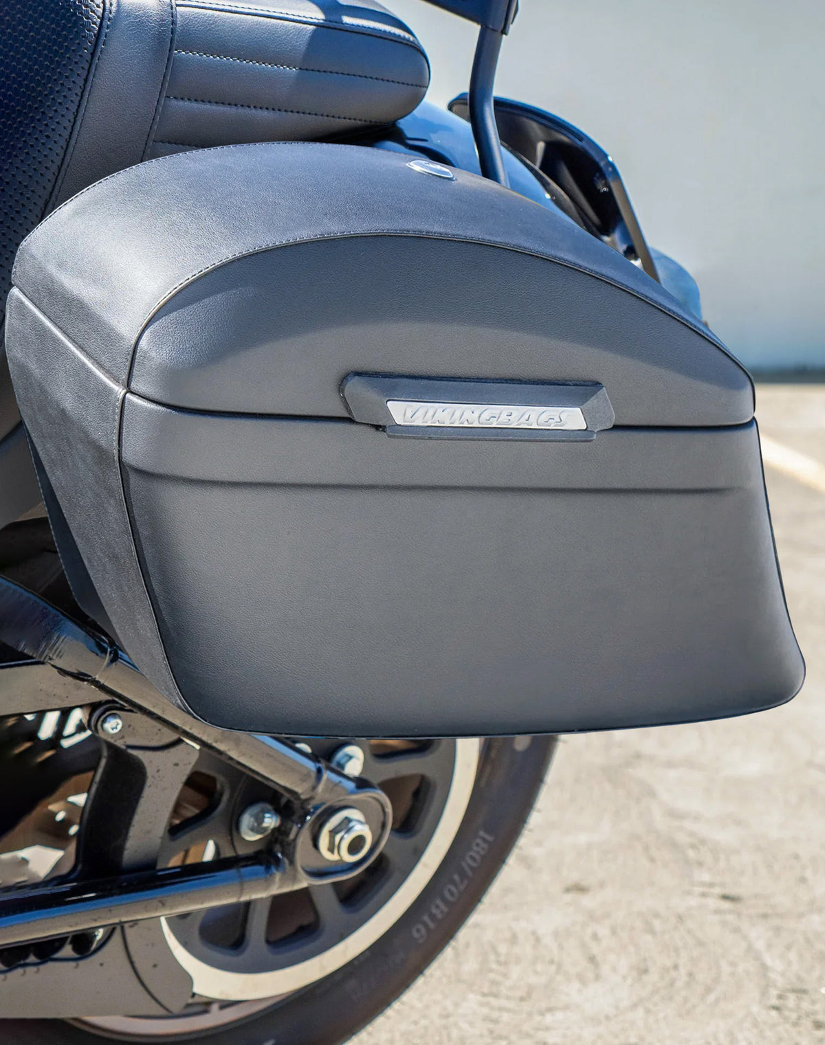 40L - Lamellar Stallion XL Leather Covered Hard Saddlebags For 2025+ Harley Softail Low Rider S FXLRS