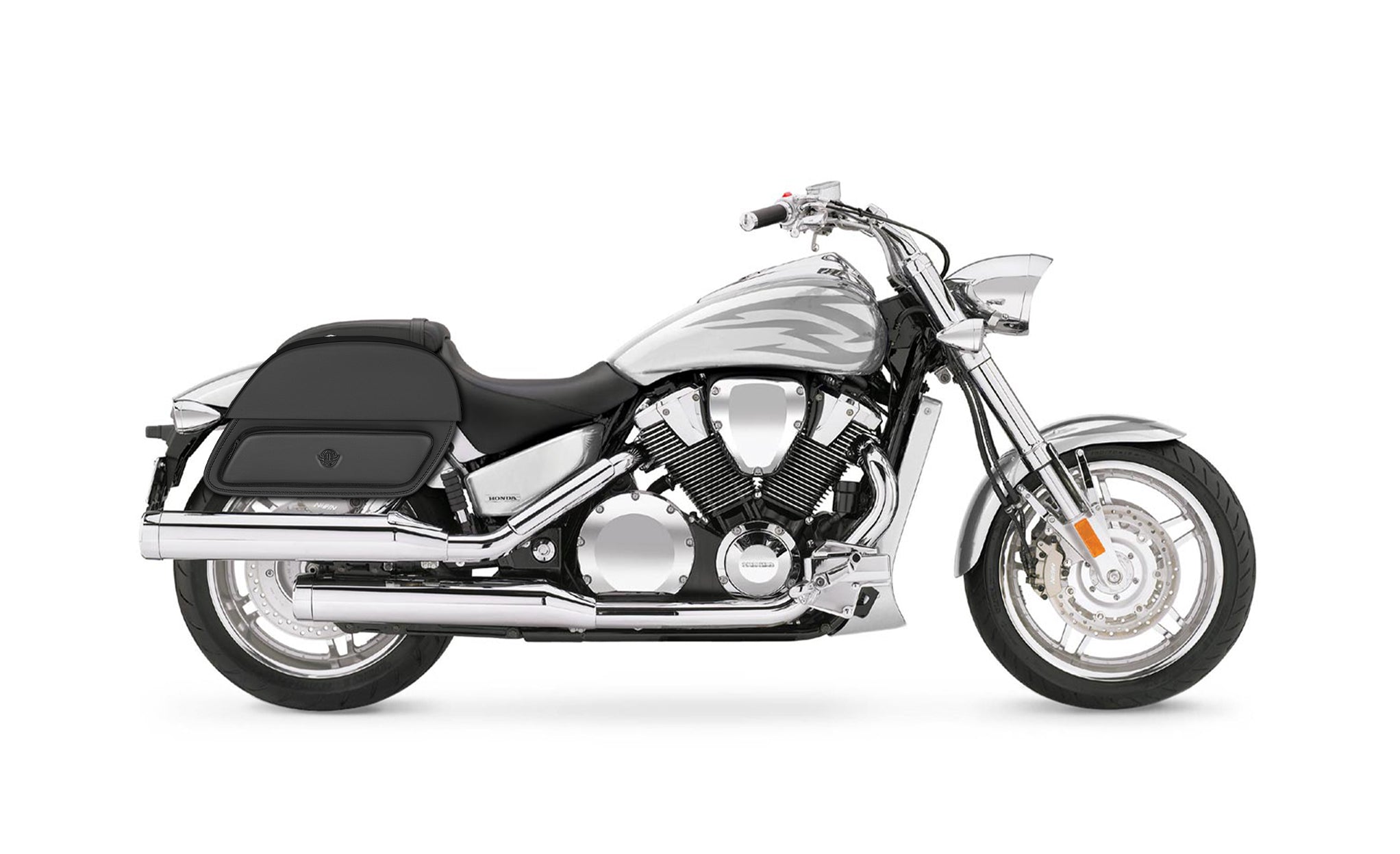 28L - Pantheon Medium Honda VTX 1800 F Motorcycle Saddlebags @expand