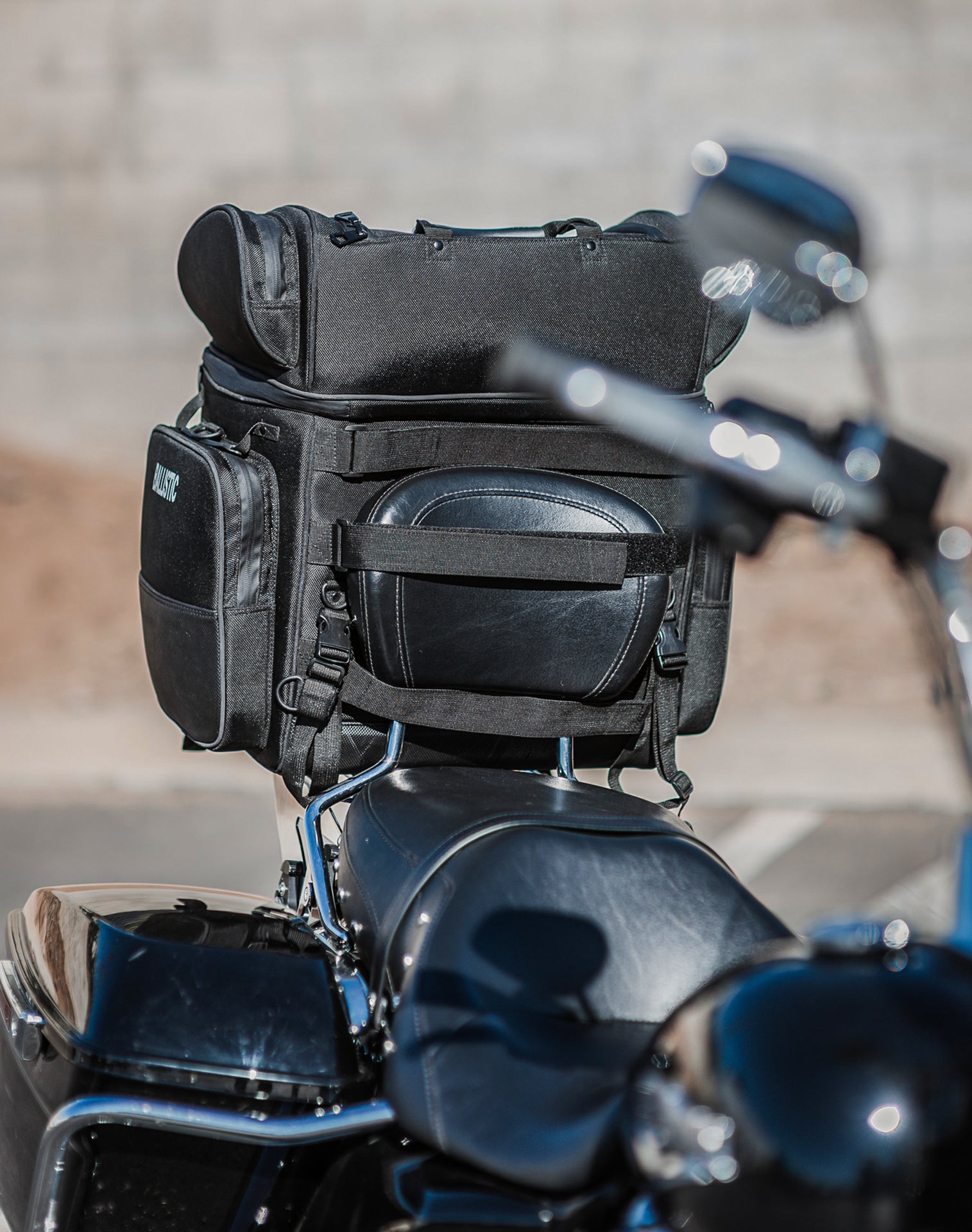 57L - Voyage Premium XL Motorcycle Sissy Bar Bag for Harley Davidson