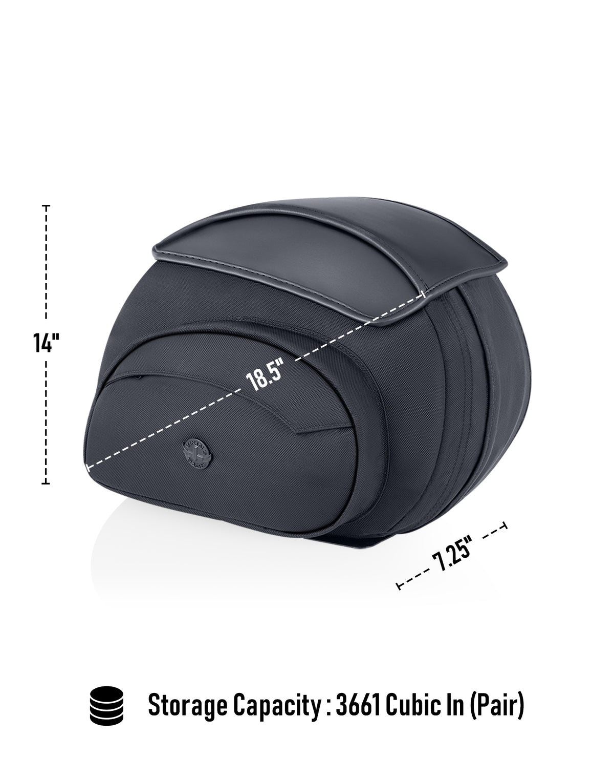 60L - Stealth XL Quick Mount Saddlebags for Harley Softail Deluxe FLDE Storage Capacity