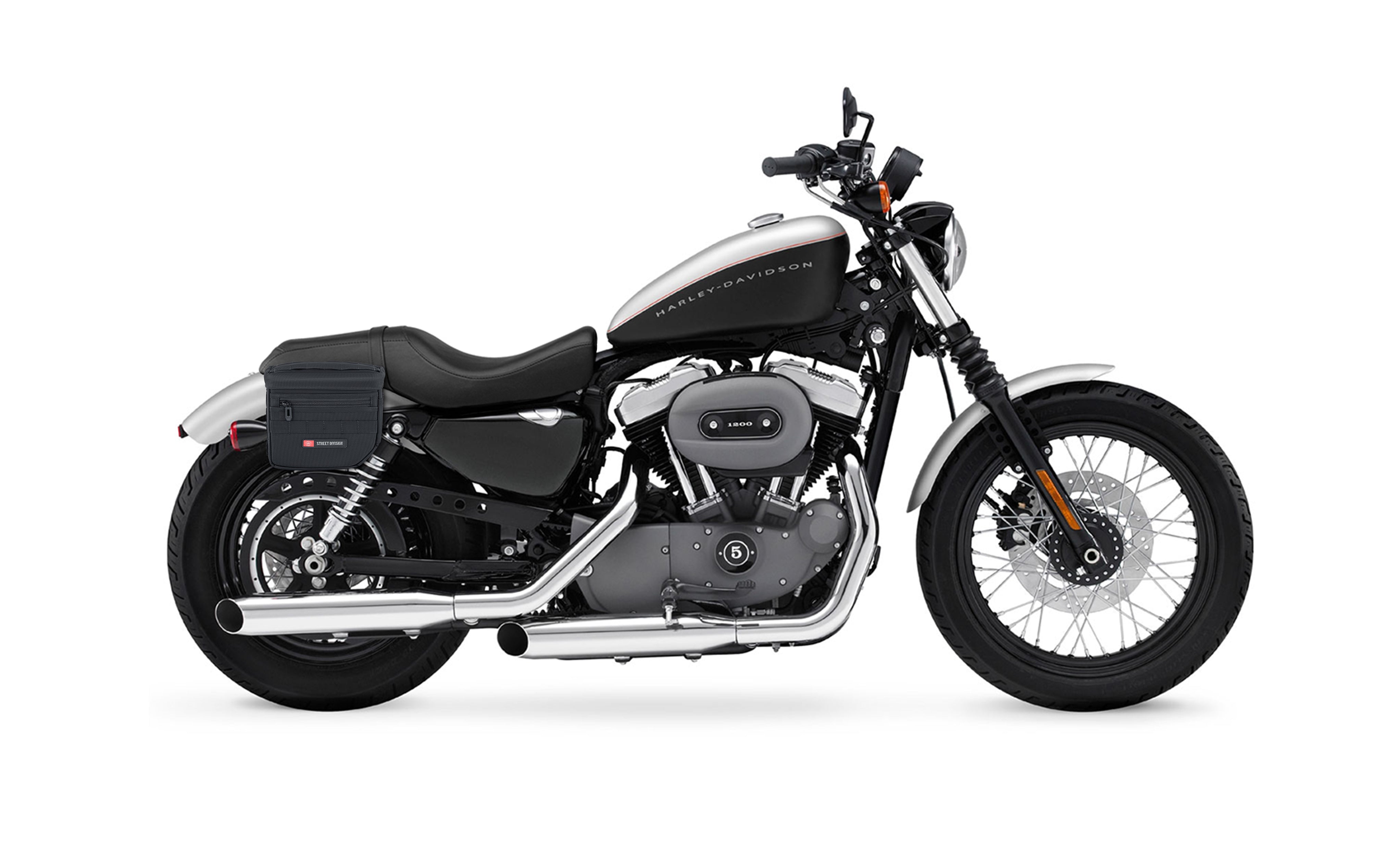 8L - Patriot XS Throw Over Saddlebags for Harley Sportster 1200 Nightster XL1200N Bag on Bike @expand