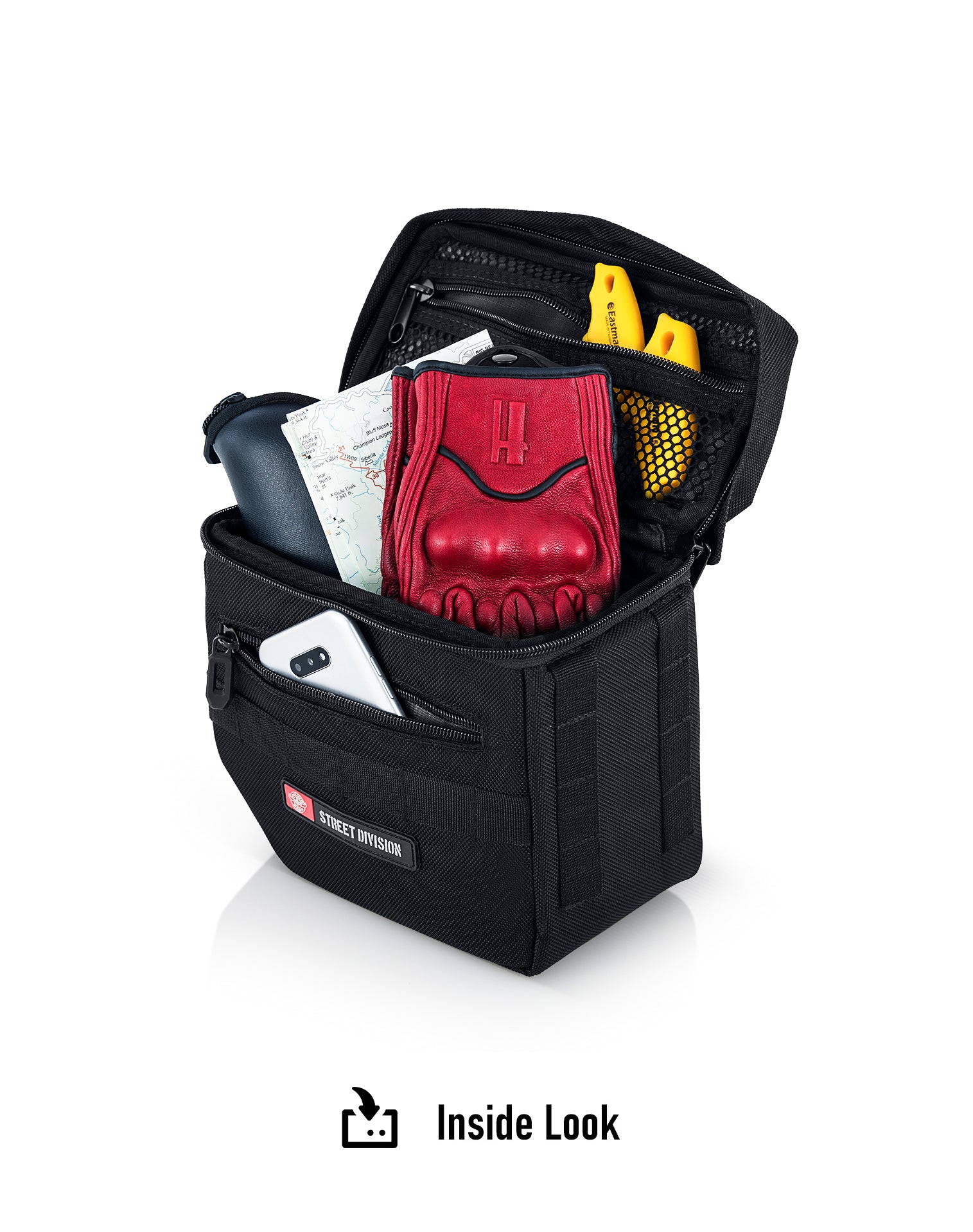 8L - Patriot XS Throw Over Saddlebags for Harley Sportster 883 Custom XL883C/XLH883C Inside Look