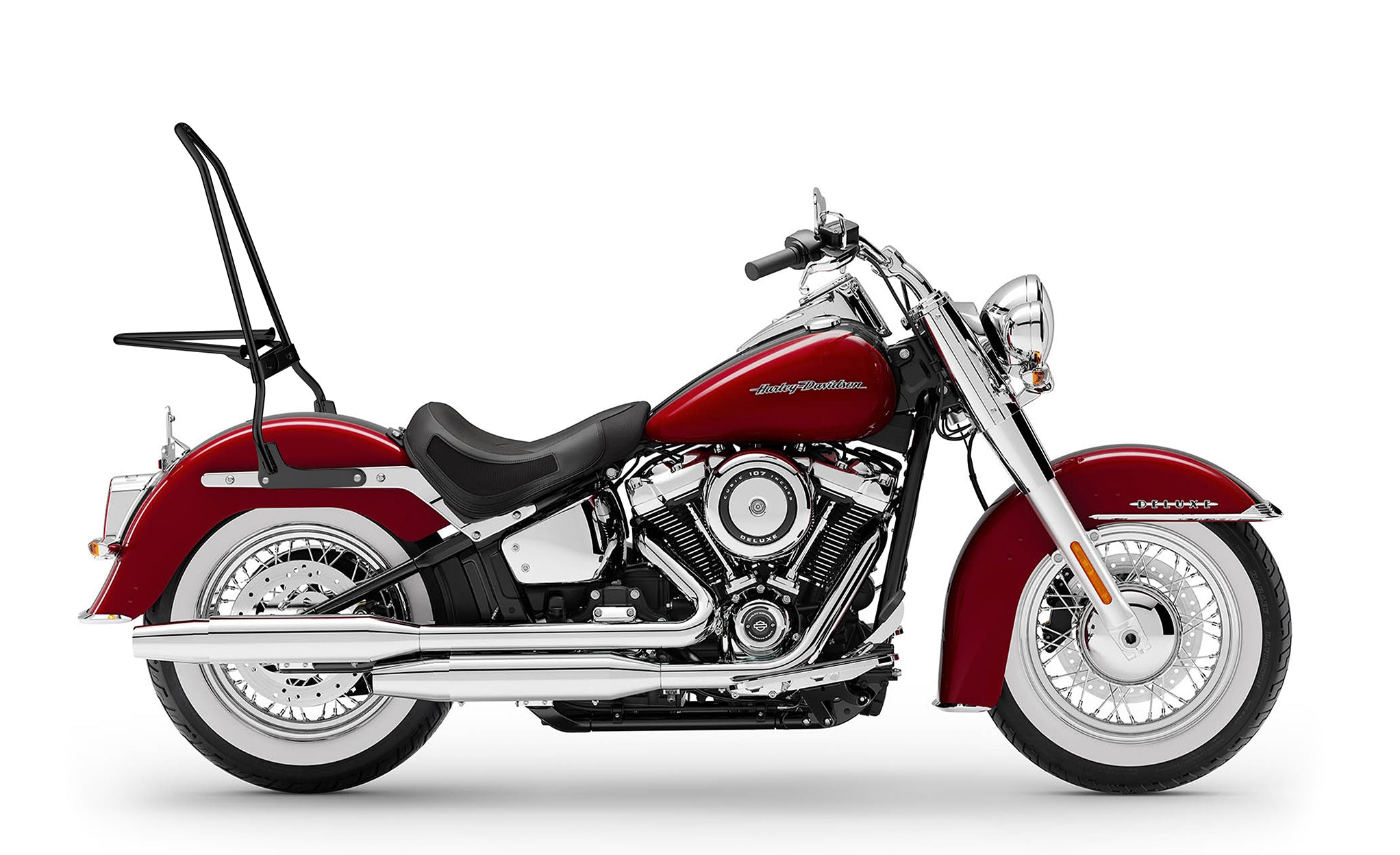 Iron Born Blade 25" Sissy Bar with Foldable Luggage Rack for Harley Softail Deluxe FLDE @expand