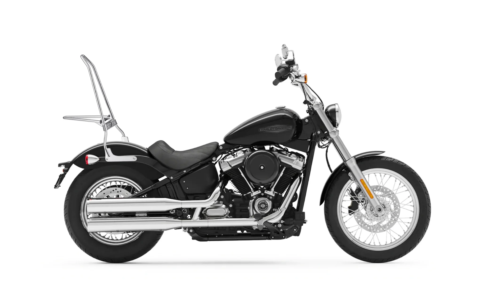 Iron Born Blade 25" Sissy Bar w/ Foldable Luggage Rack for Harley Softail Standard FXST Chrome @expand