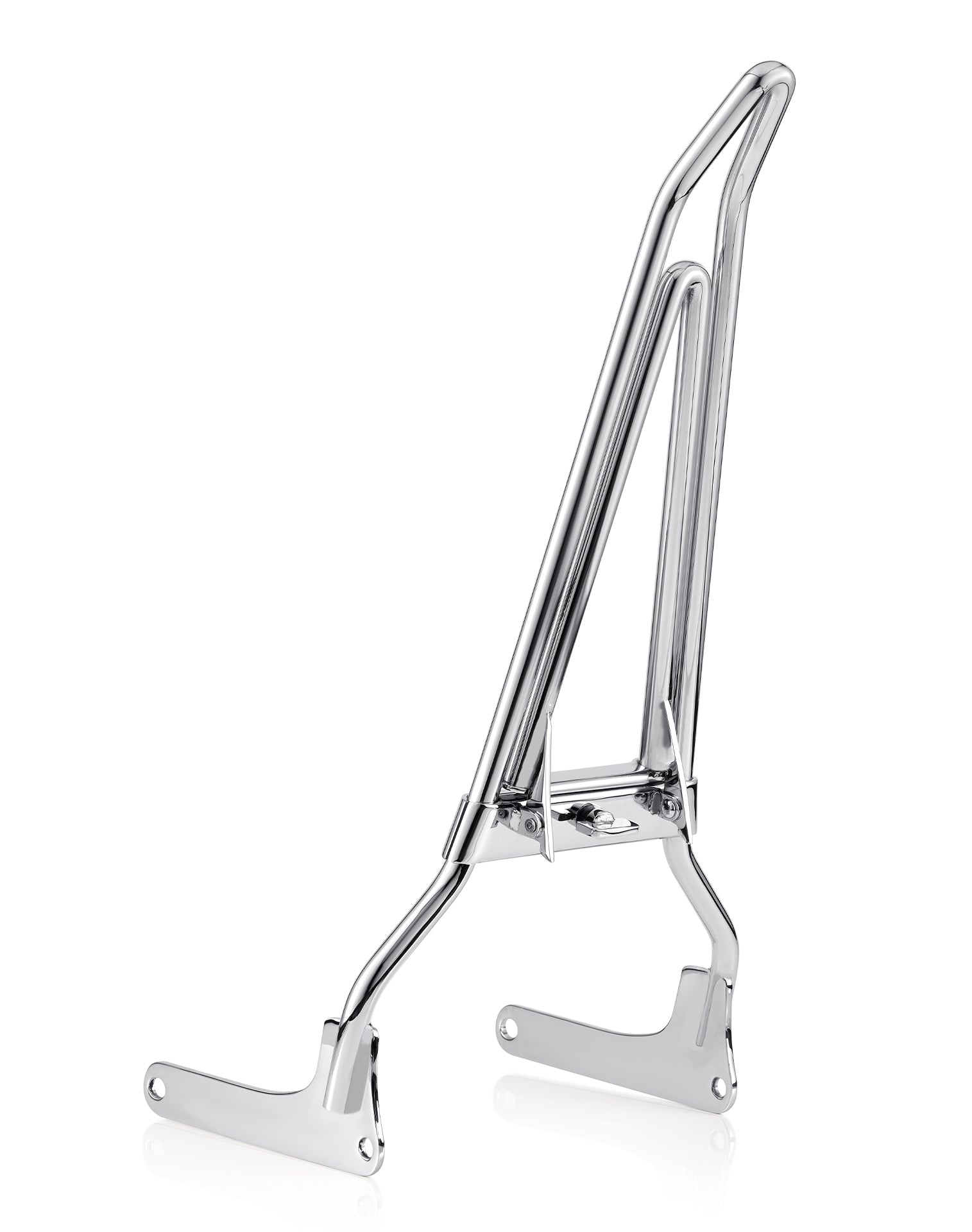 Iron Born Blade 25" Sissy Bar w/ Foldable Luggage Rack for Harley Softail Deluxe FLDE Chrome